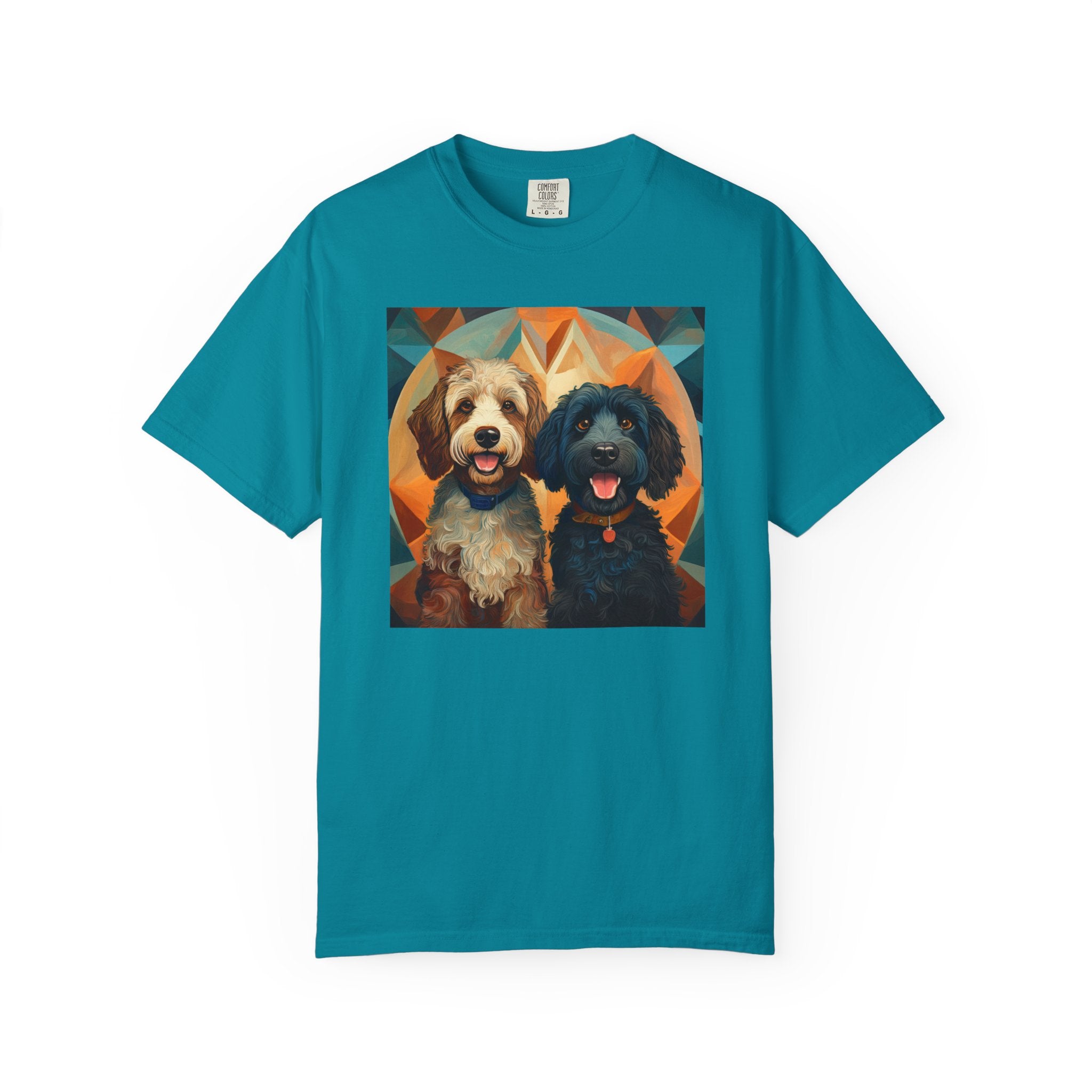 Doodles, Black & Tan Unisex Garment-Dyed T-shirt