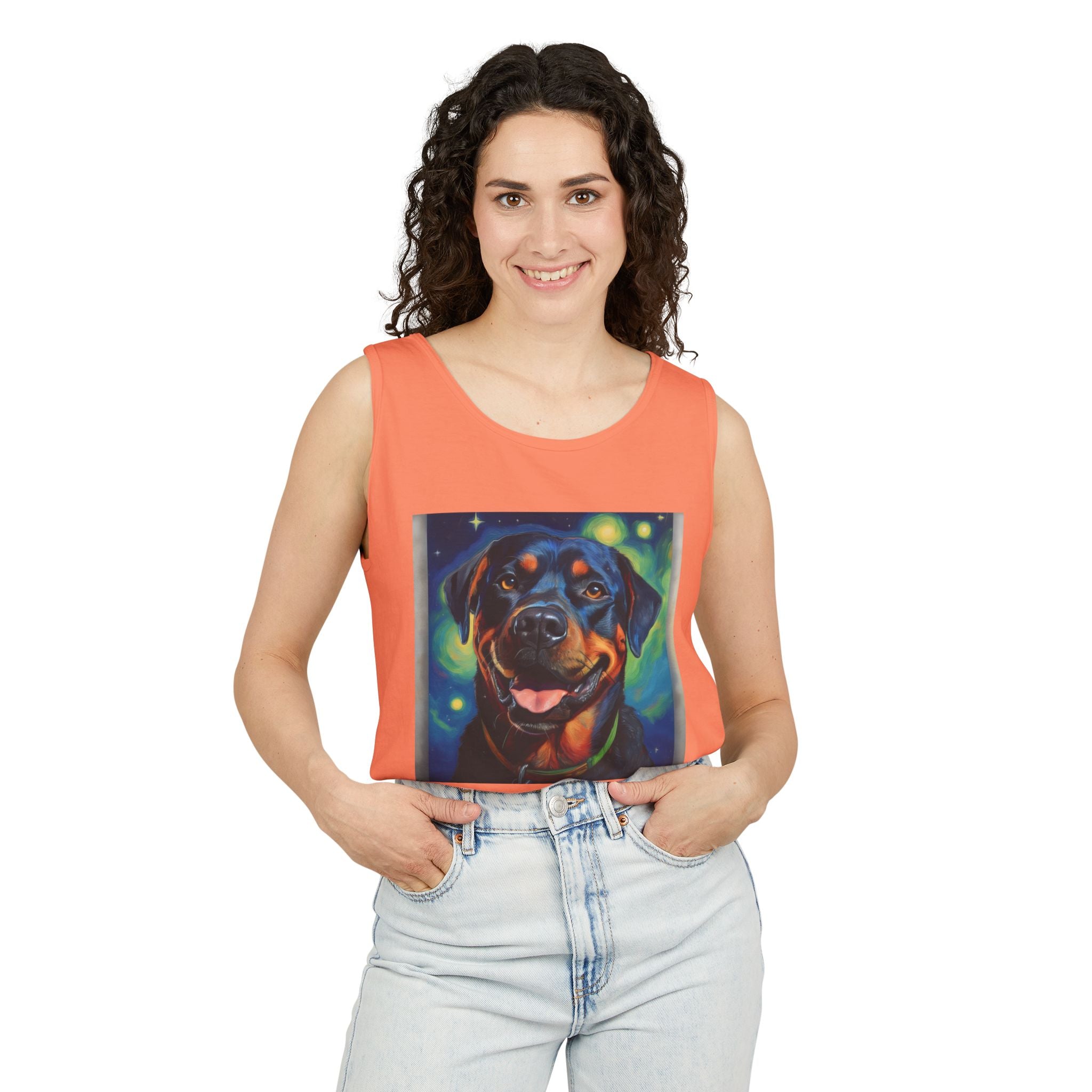 Rottweiler Stary Night Unisex Tank Top