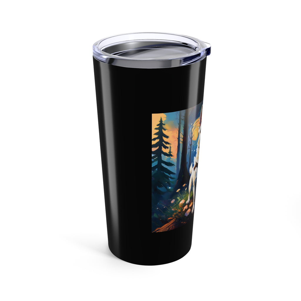 White/Tan Dog Forest Walk Tumbler 20oz