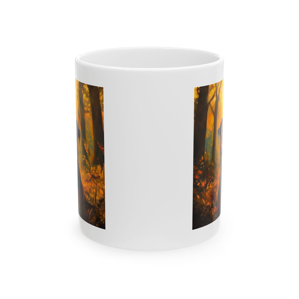 Pit Bull Brindle Autumn Ceramic Mug, (11oz, 15oz)