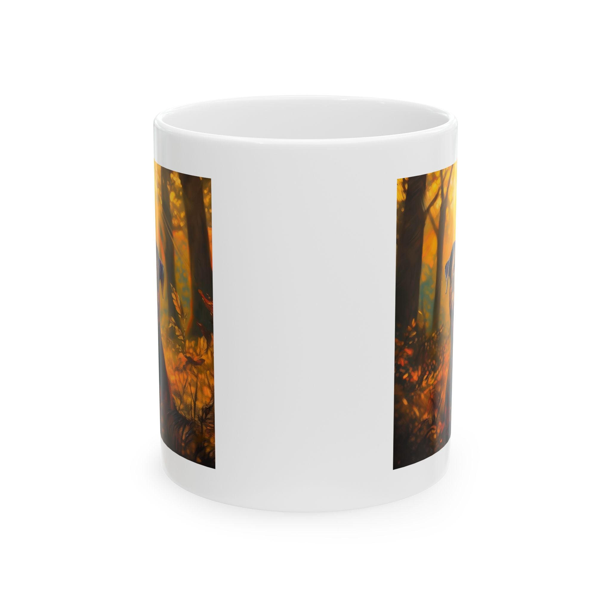 Pit Bull Brindle Autumn Ceramic Mug, (11oz, 15oz)