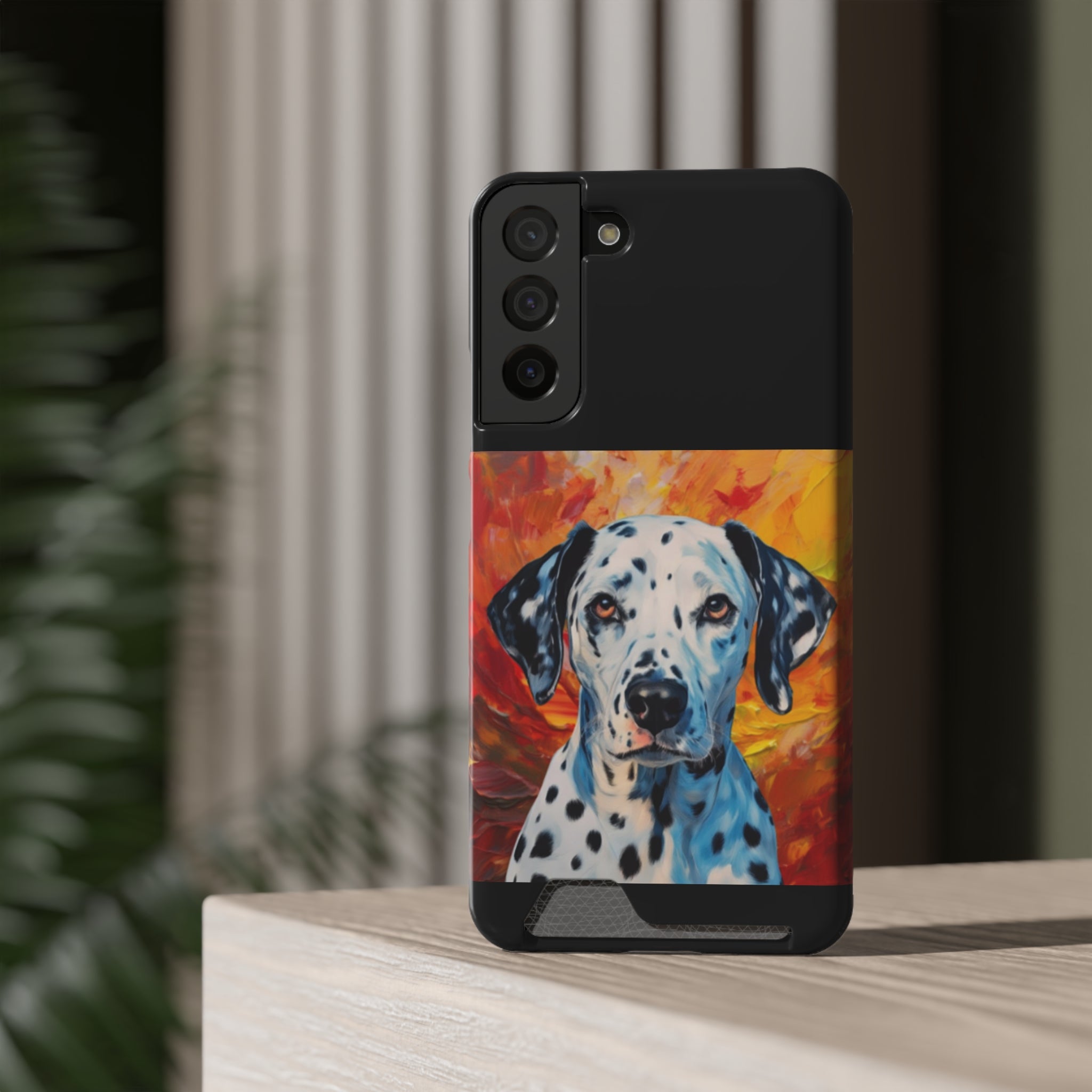 Dalmation Phone Case with Card Holder