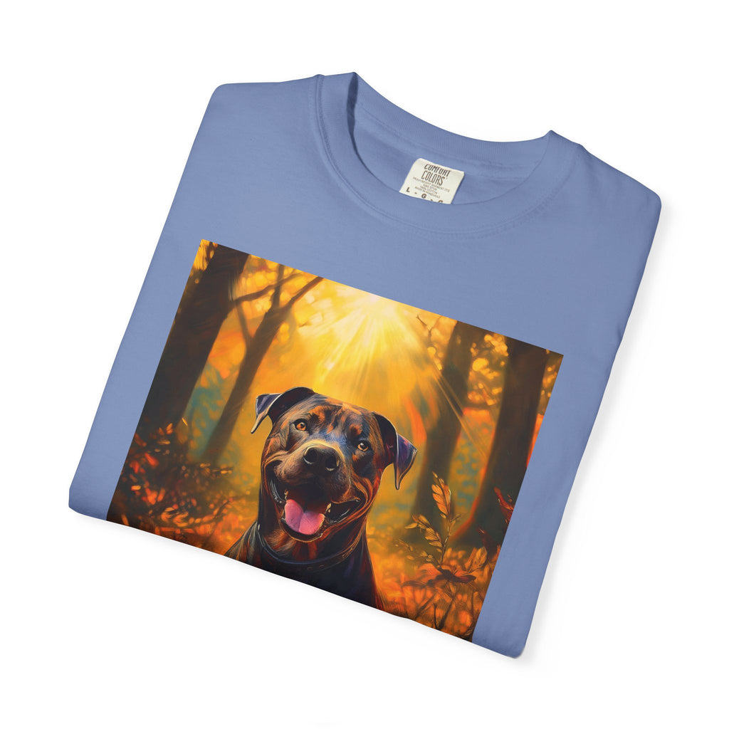 Pit Bull Brindle Autumn Unisex Garment-Dyed T-shirt