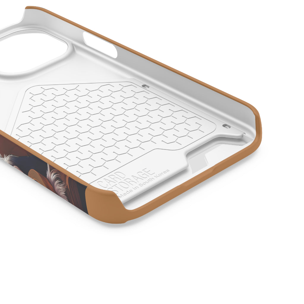 Puppy Poker Phone Case with Card Holder