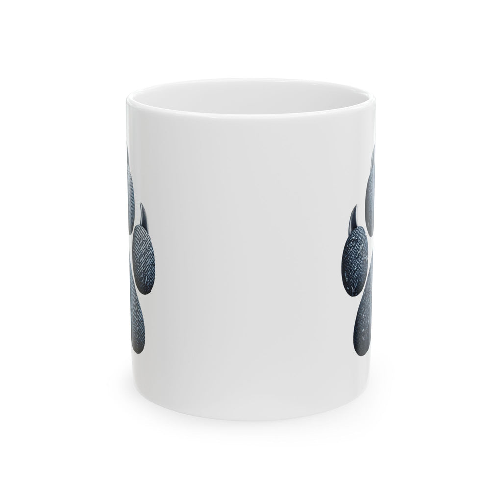 Denim Paw Ceramic Mug, (11oz, 15oz)