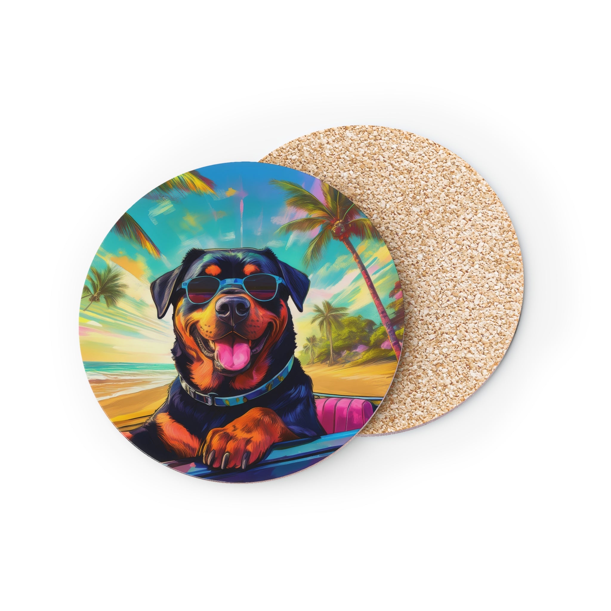 Rottweiler Beach Drive Coasters