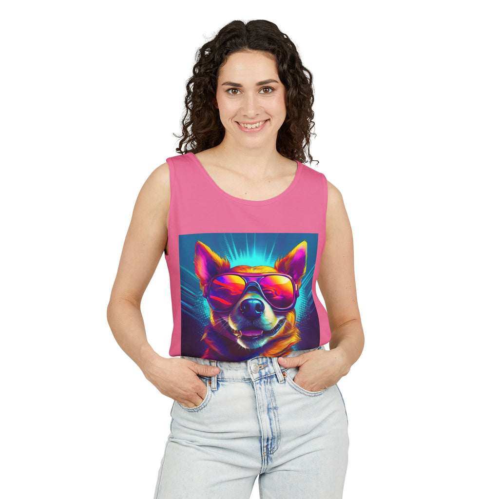Chihuahua Cool Sunglasses Unisex Tank Top