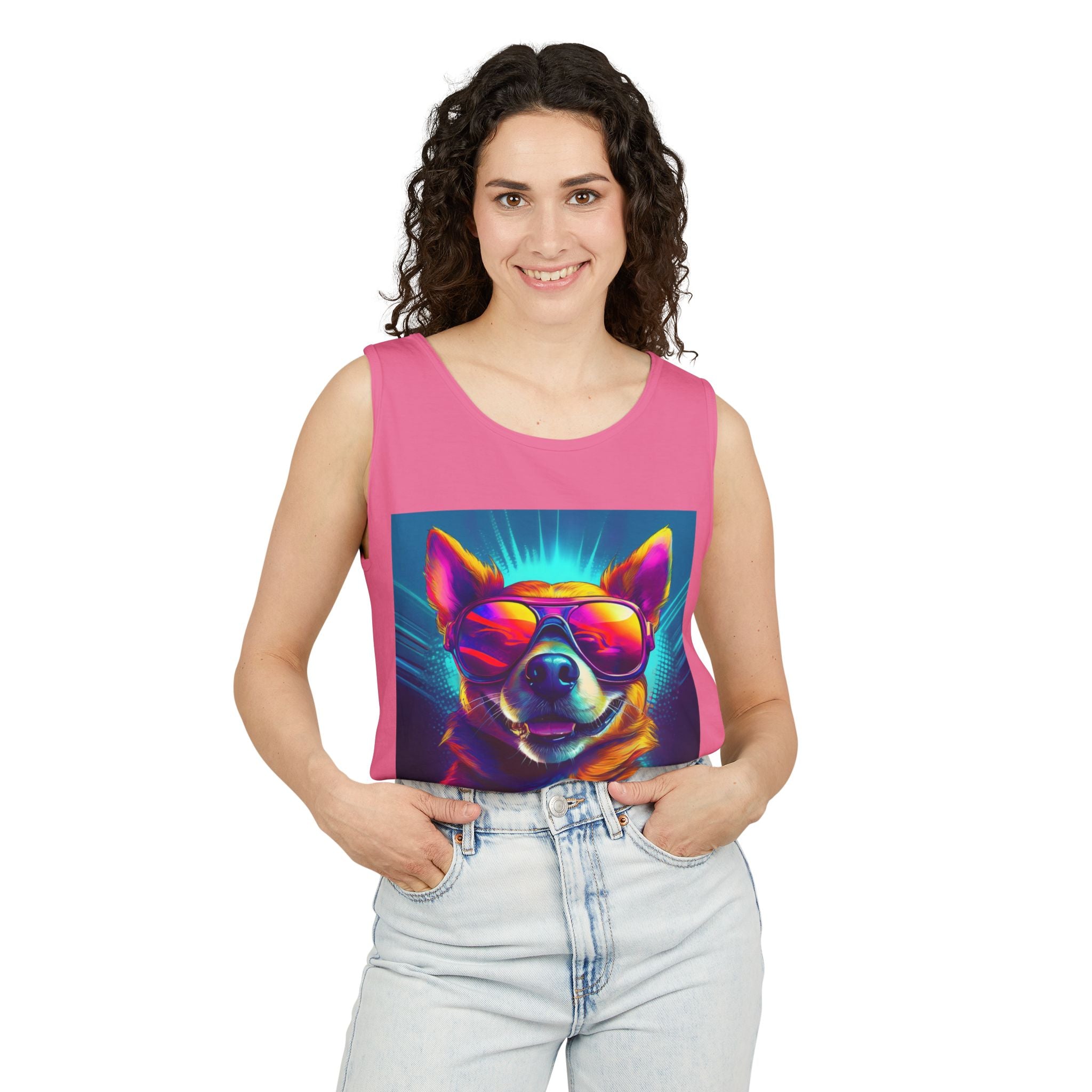 Chihuahua Cool Sunglasses Unisex Tank Top