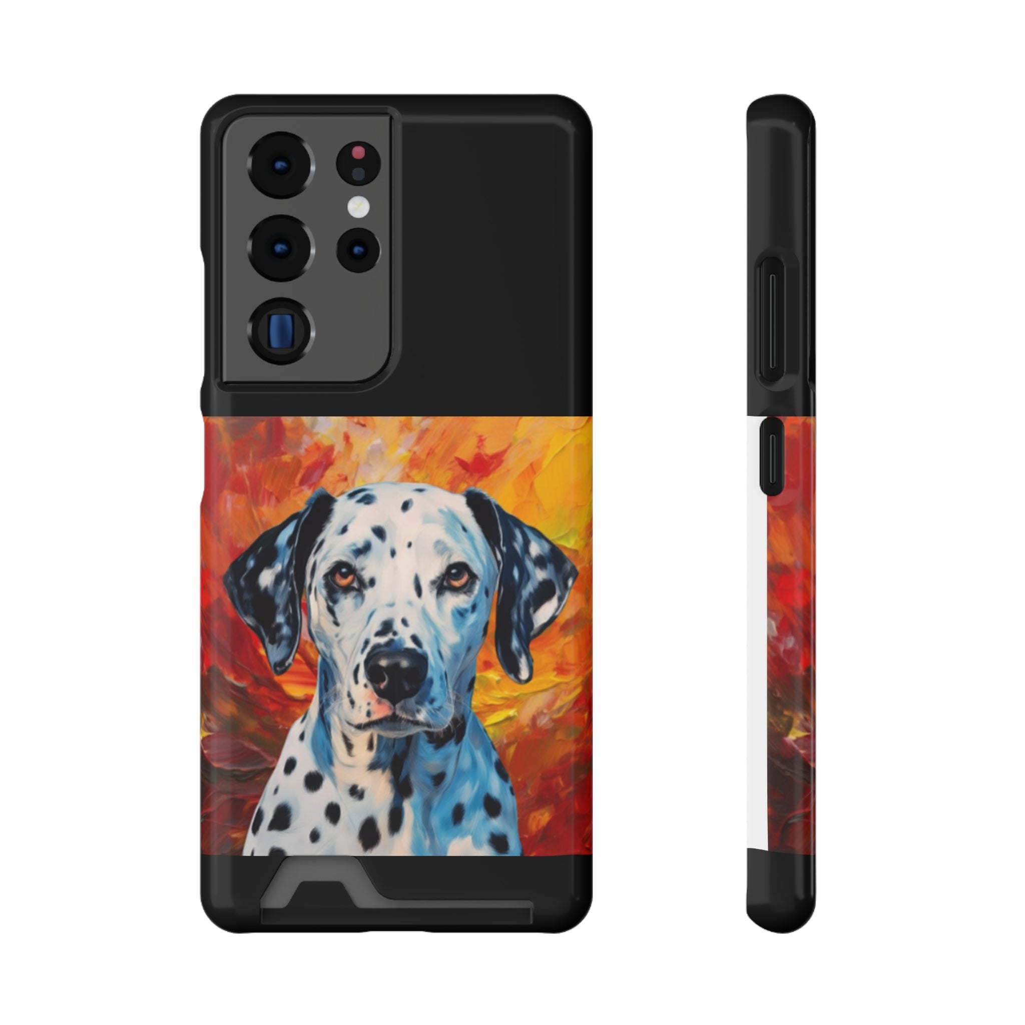 Dalmation Phone Case with Card Holder