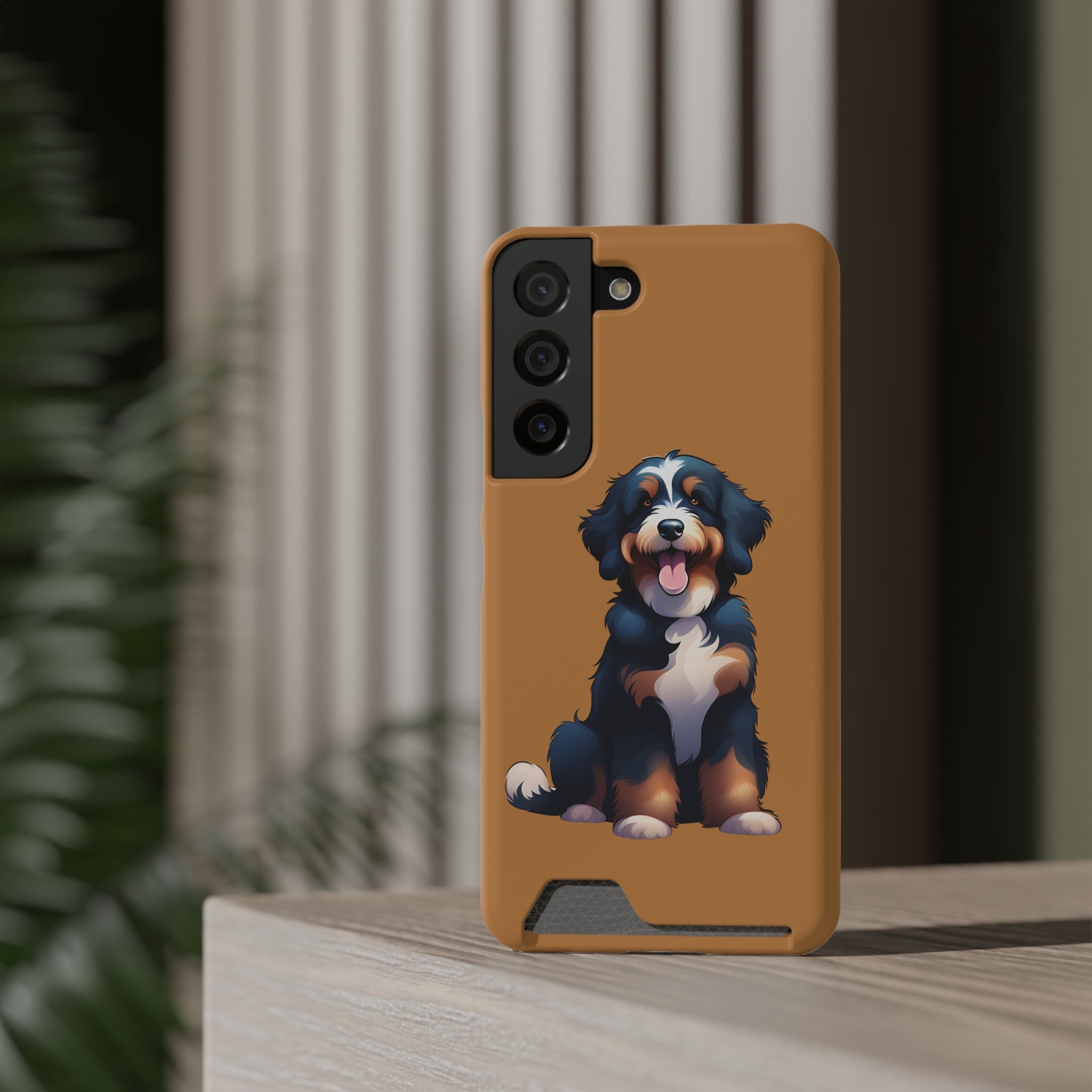 Bernie doodle Phone Case with Card Holder