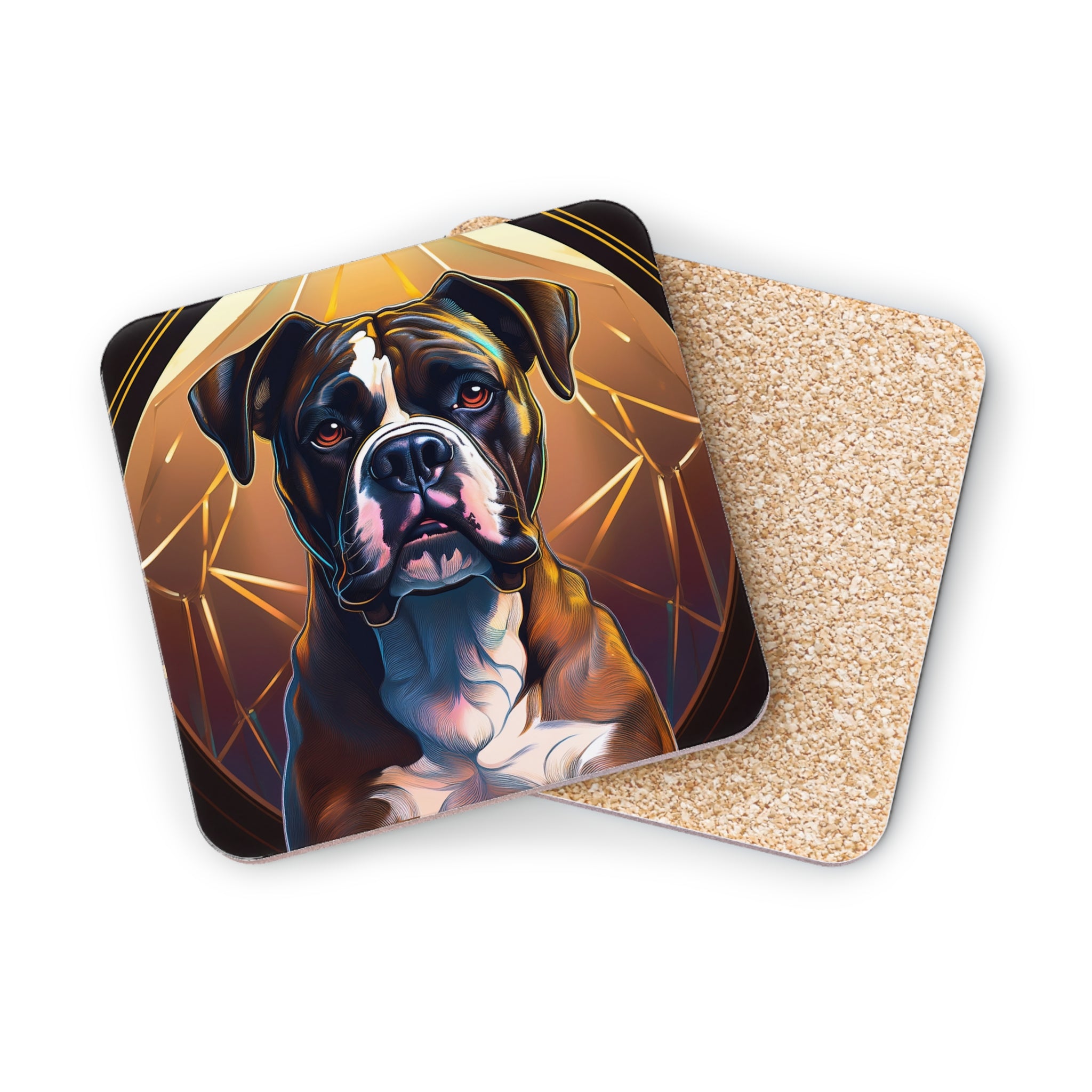 Brindle Gold Boxer Coasters
