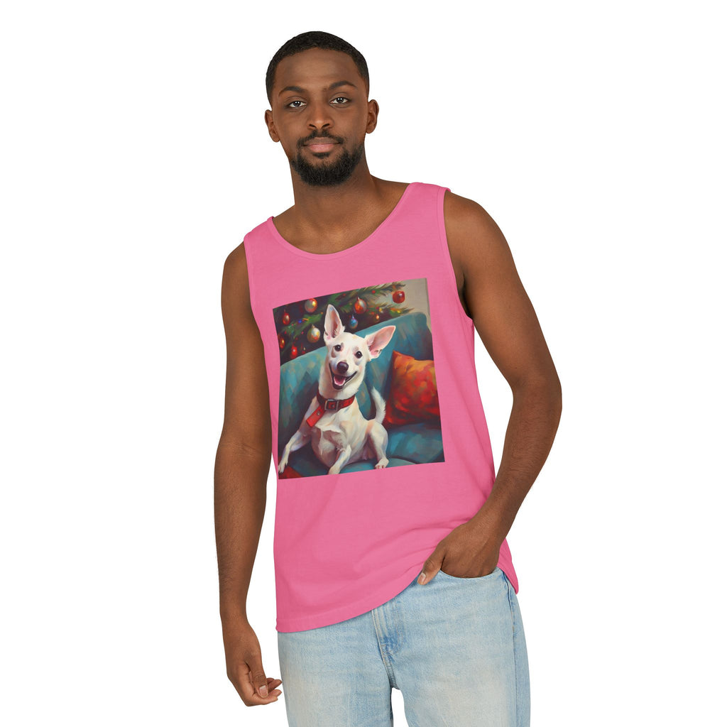 White Corgi Holiday II Unisex Tank Top