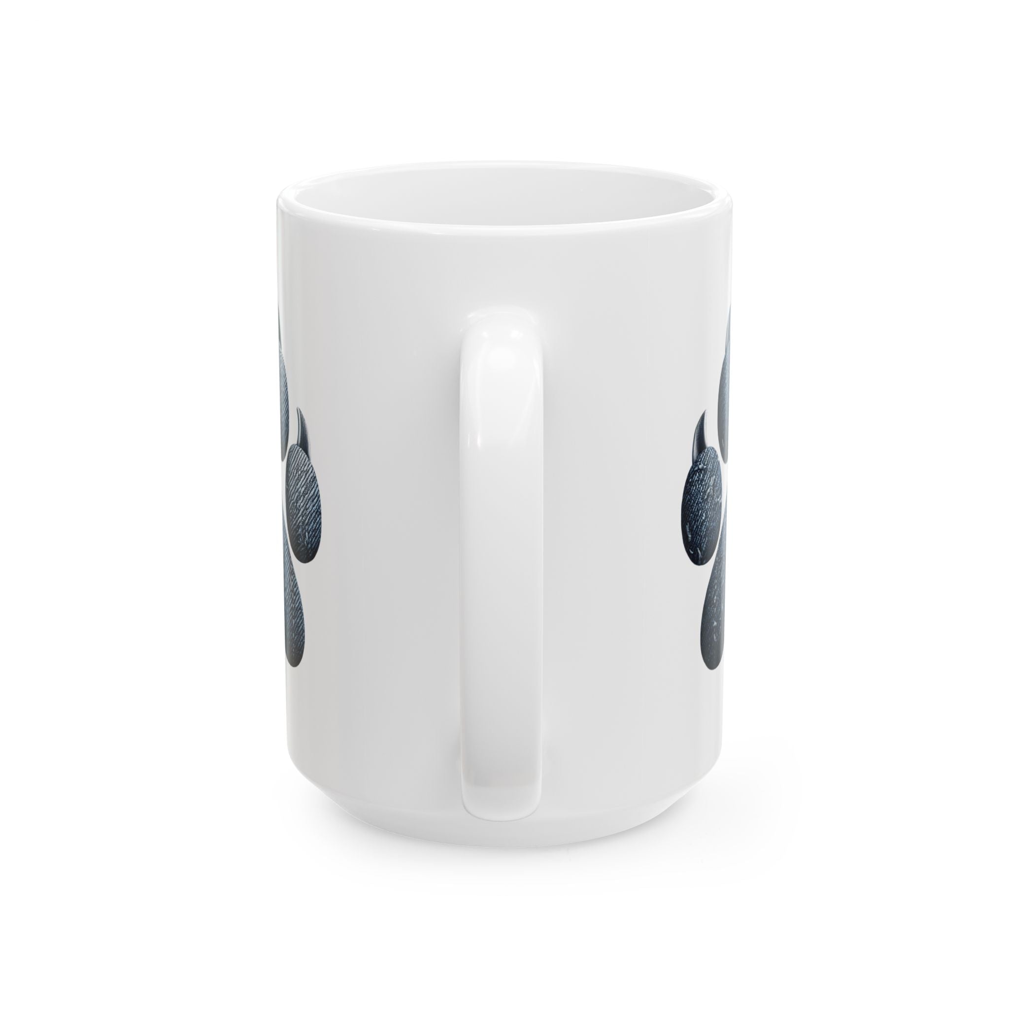 Denim Paw Ceramic Mug, (11oz, 15oz)