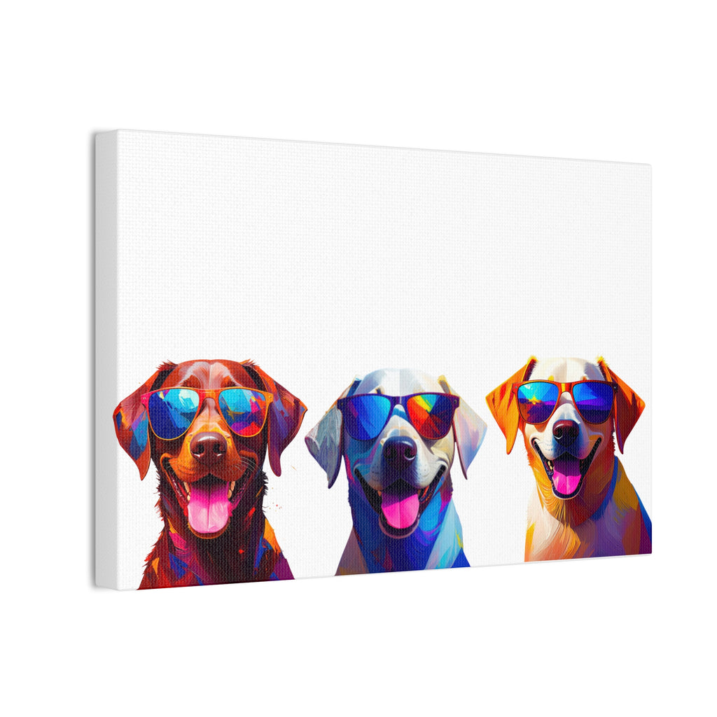 3 Labs Sunglasses Canvas Painting