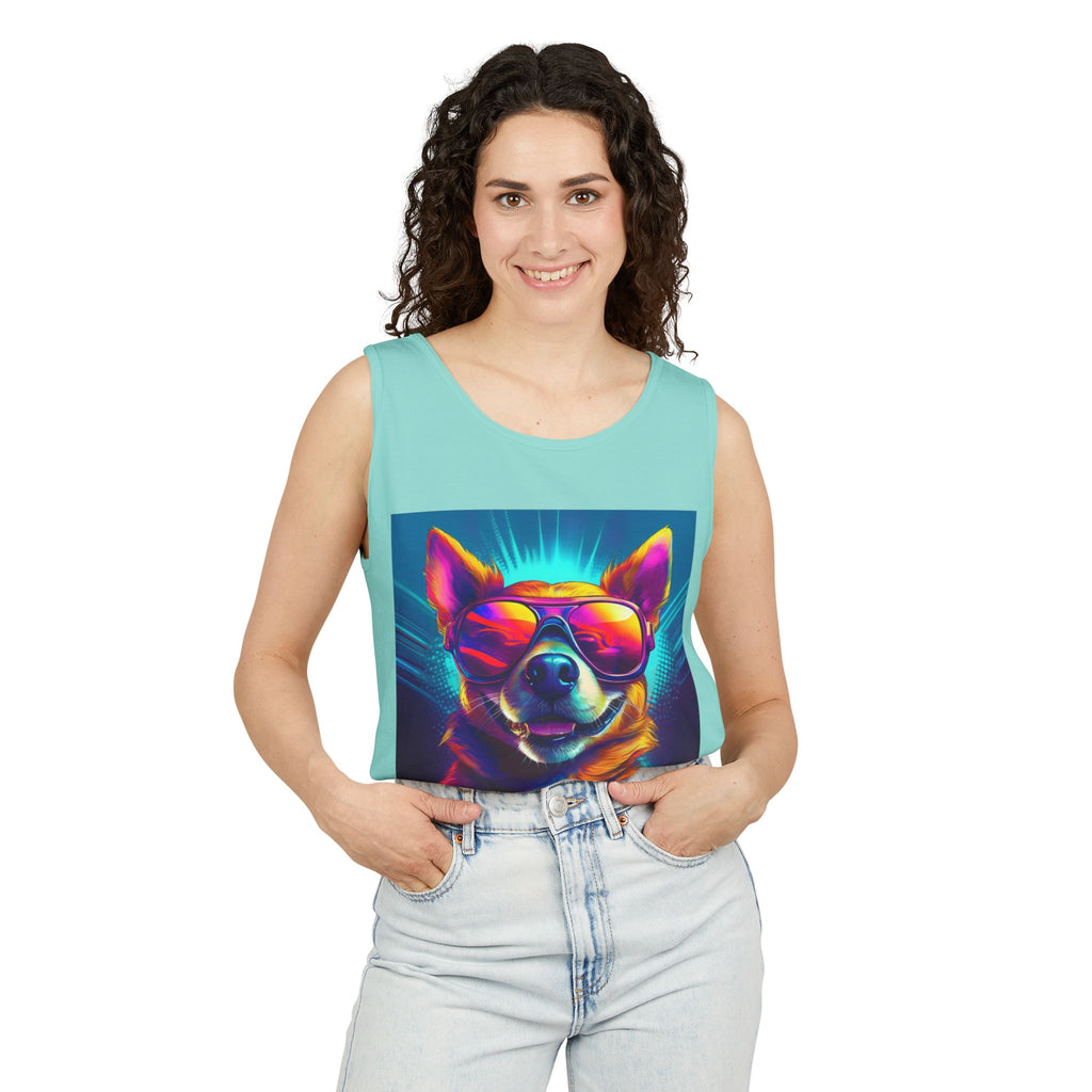 Chihuahua Cool Sunglasses Unisex Tank Top