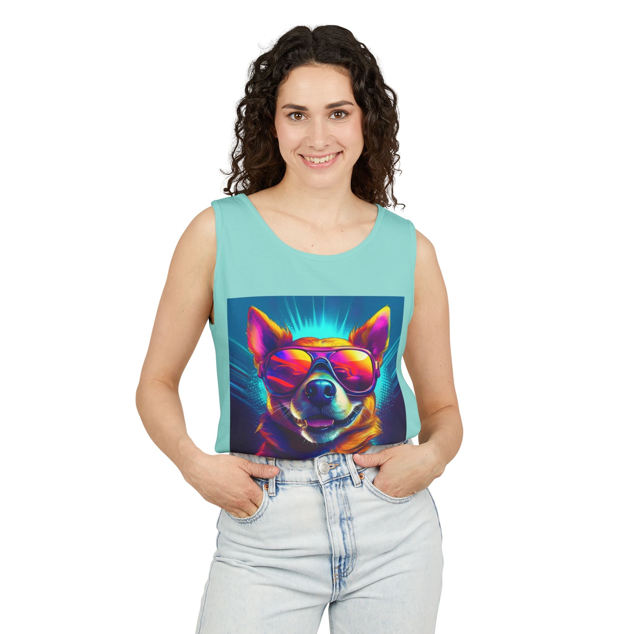 Chihuahua Cool Sunglasses Unisex Tank Top