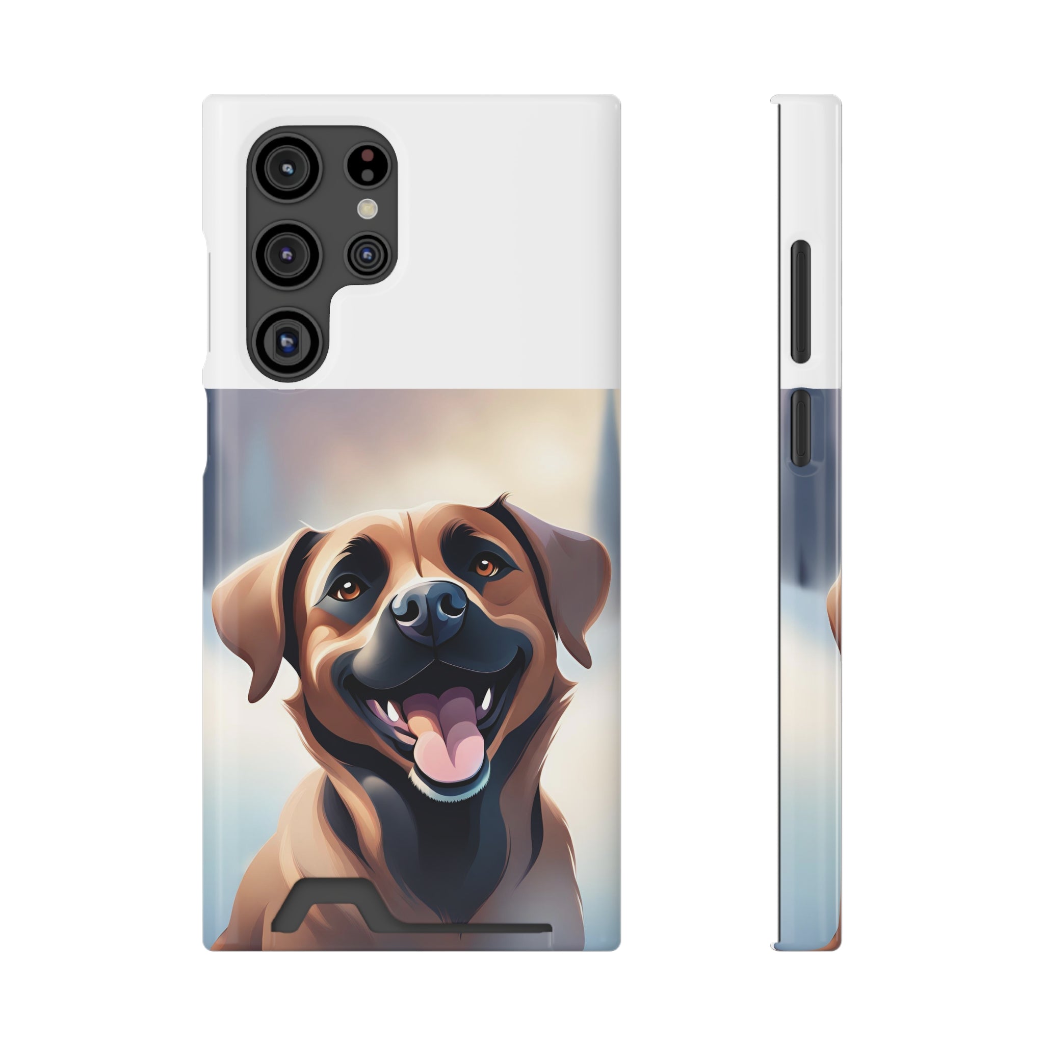 Black Mouth Cur Phone Case with Card Holder