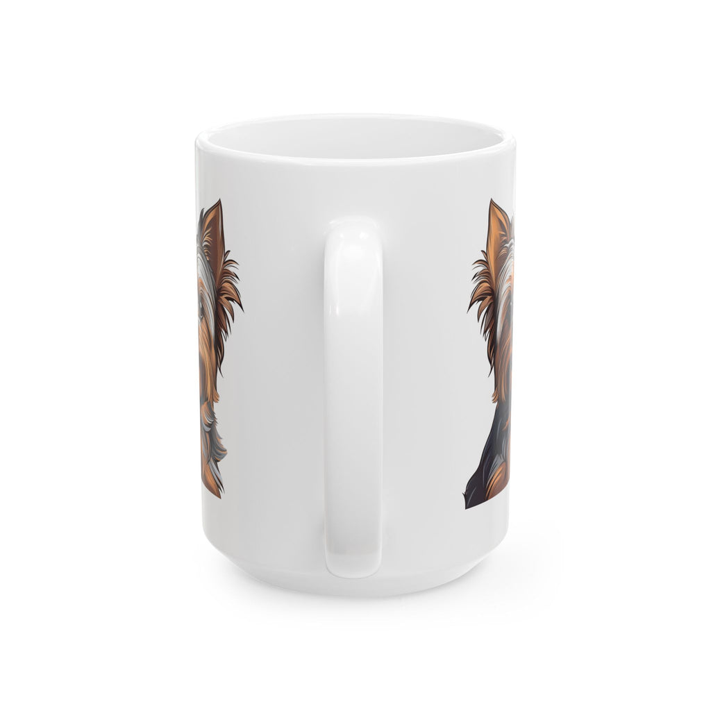Yorkie Ceramic Mug, (11oz, 15oz)