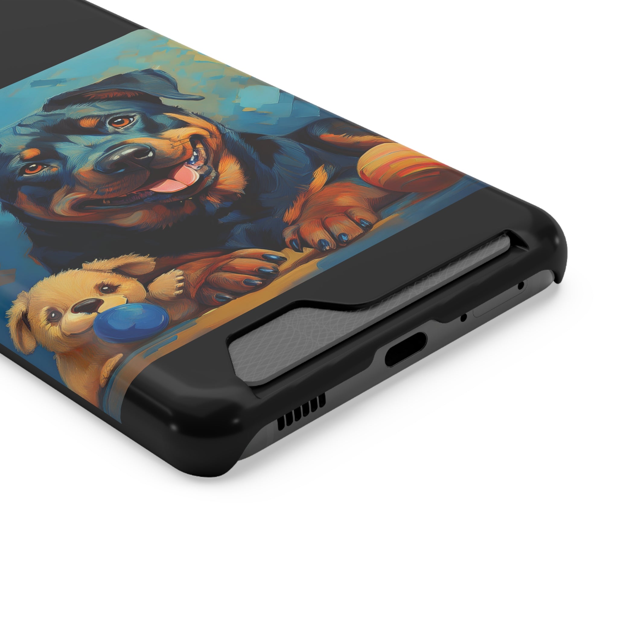 Rottweiler Phone Case with Card Holder