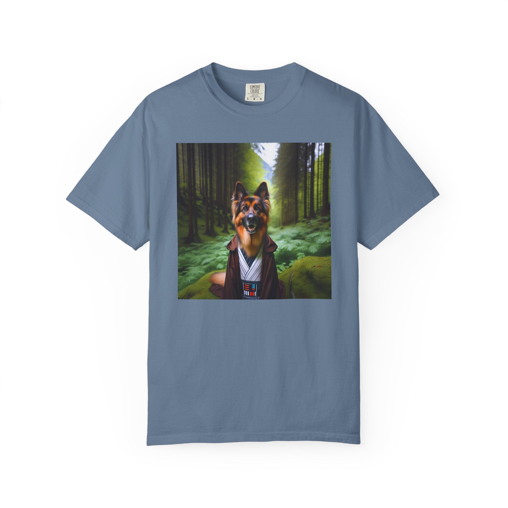 German Shepherd Forest Knight Unisex Garment-Dyed T-shirt