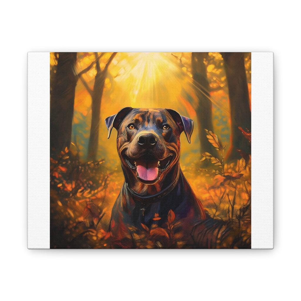 Pit Bull Brindle Autumn Stretched, 0.75"