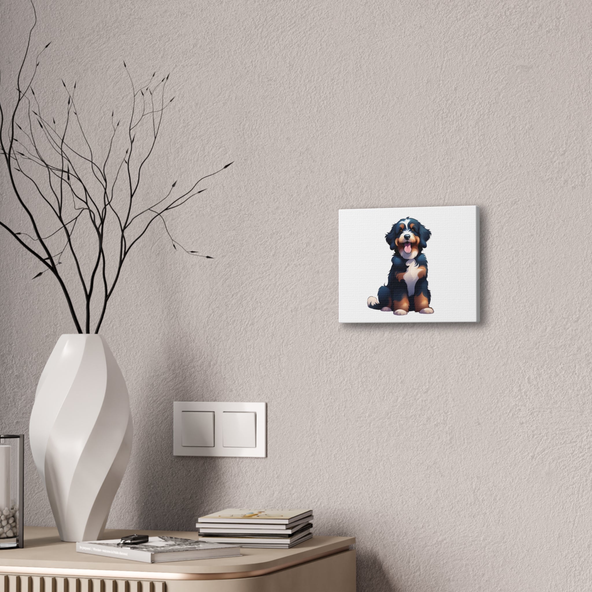 Bernedoodle Canvas Stretched, 0.75"