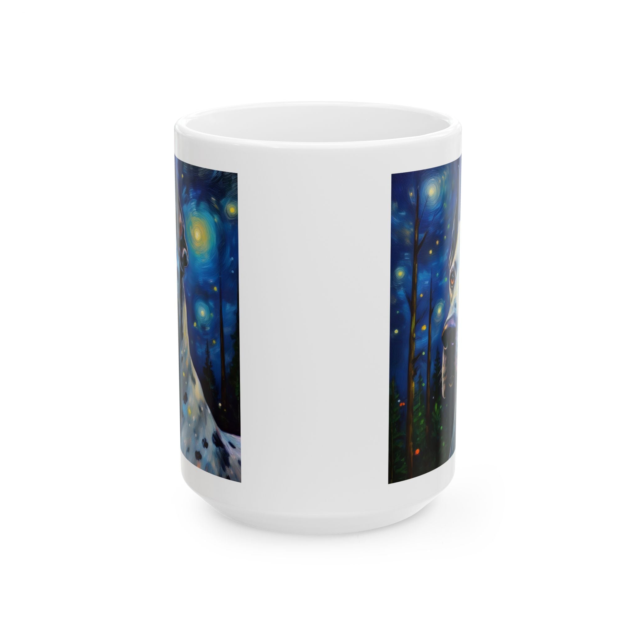 Great Dane Stary Night Ceramic Mug, (11oz, 15oz)