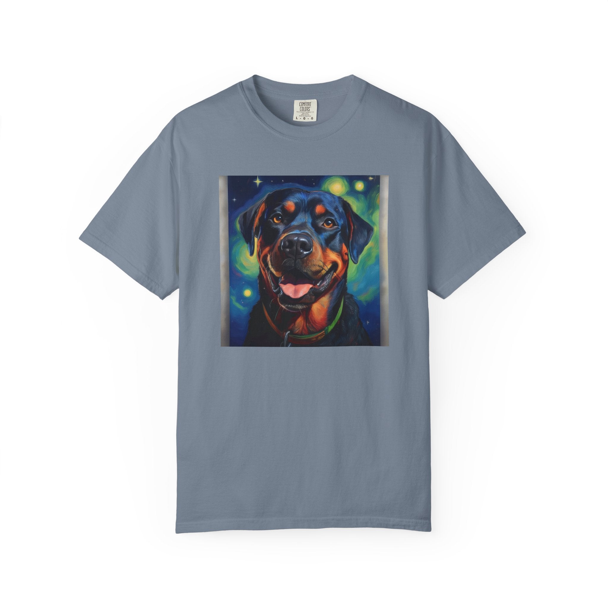 Rottweiler Stary Night Unisex Garment-Dyed T-shirt
