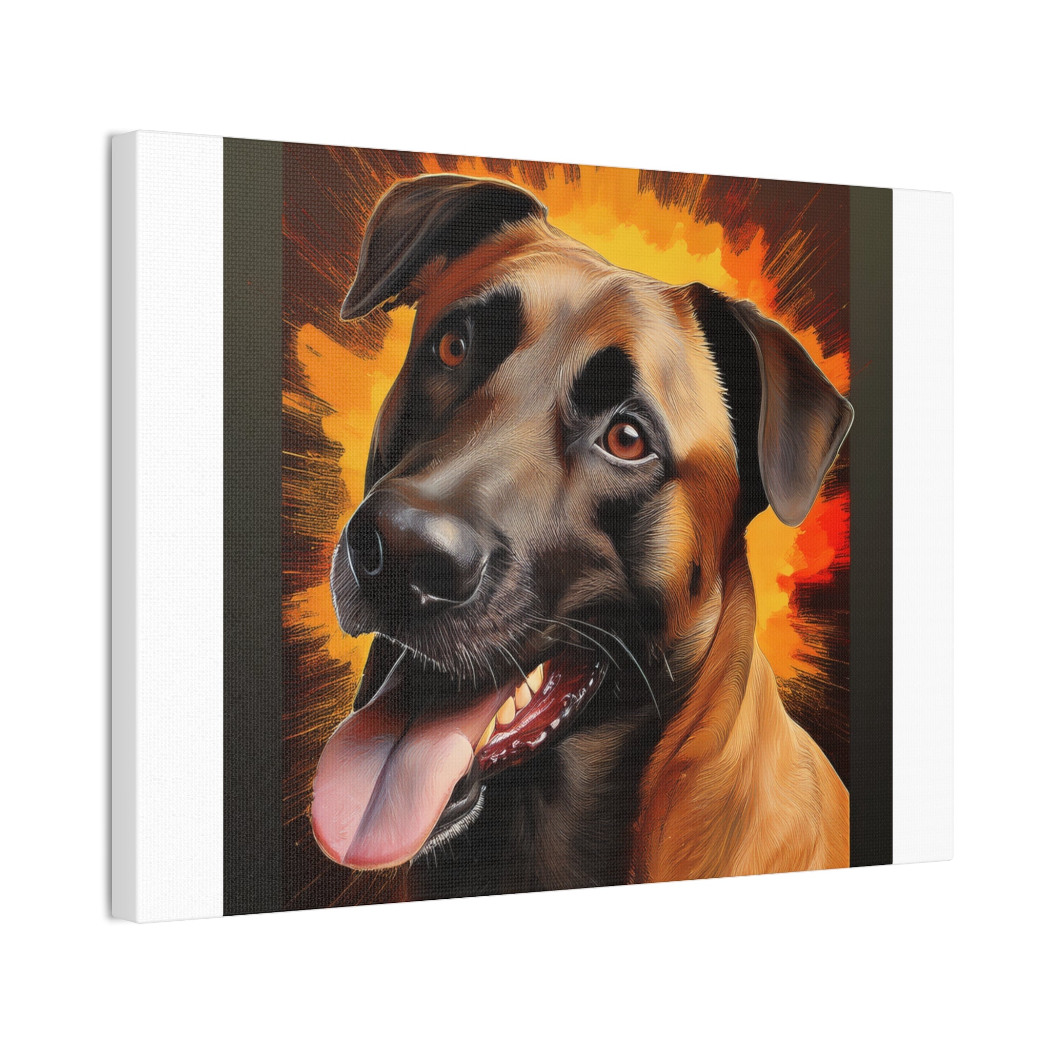Belgian Malinois Shepherd Canvas Stretched, 0.75"