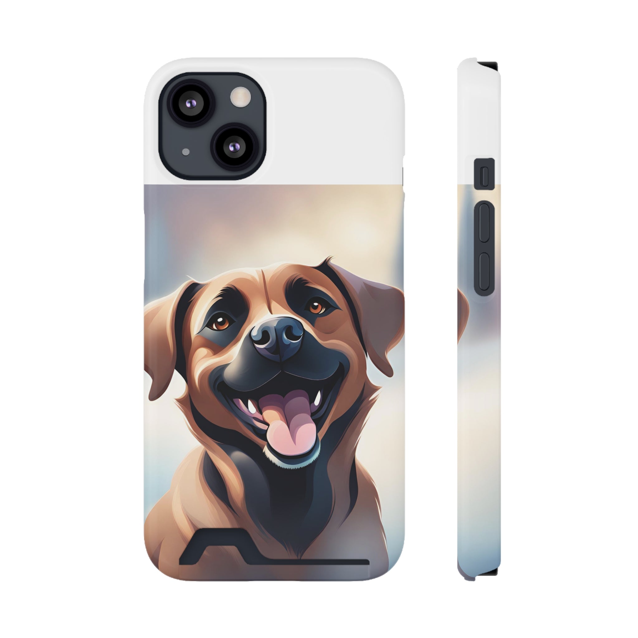Black Mouth Cur Phone Case with Card Holder