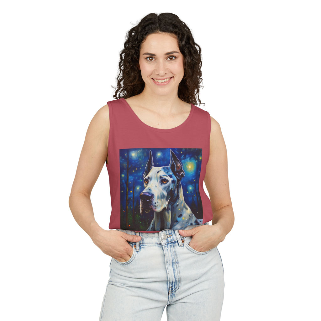 Great Dane Stary Night Unisex Tank Top