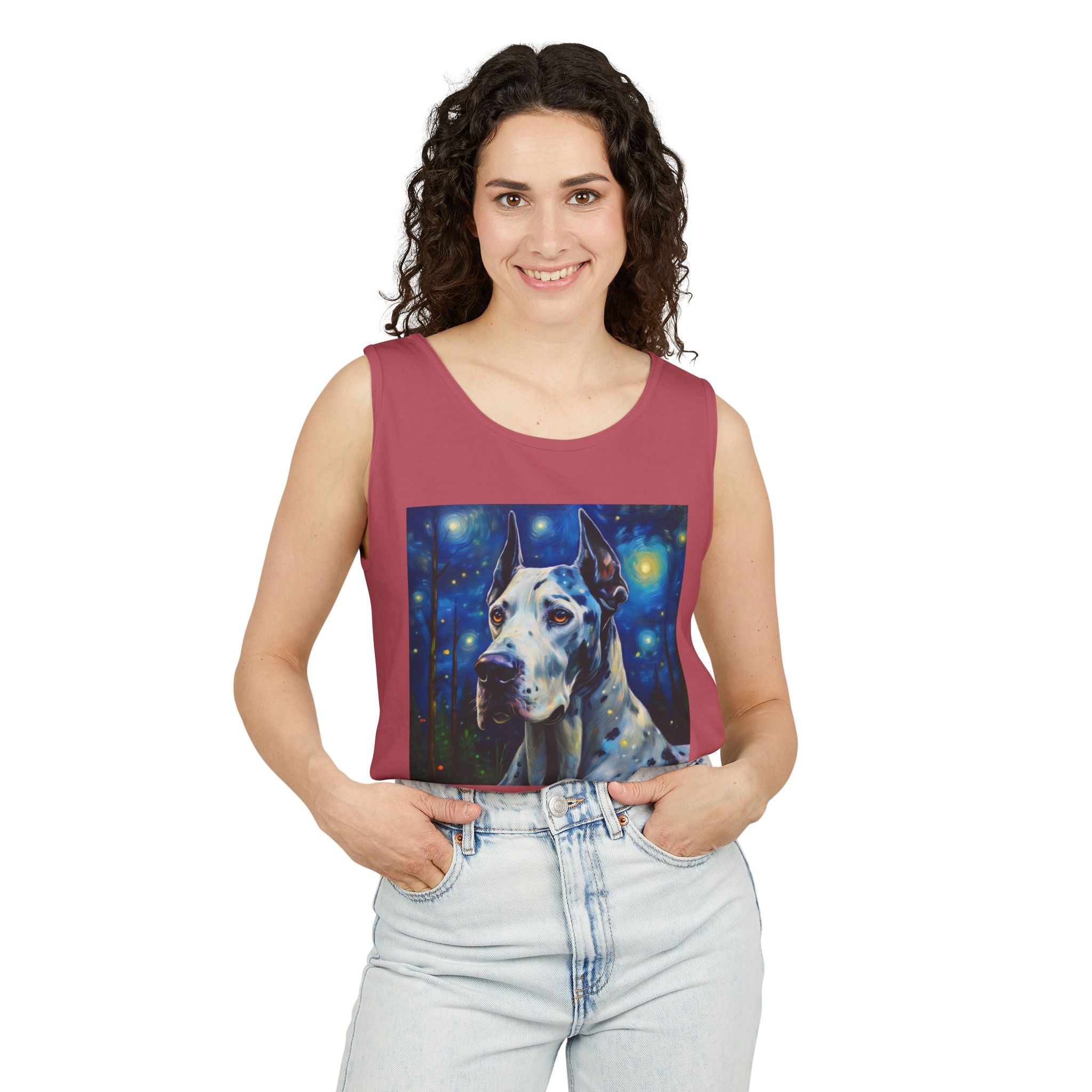 Great Dane Stary Night Unisex Tank Top