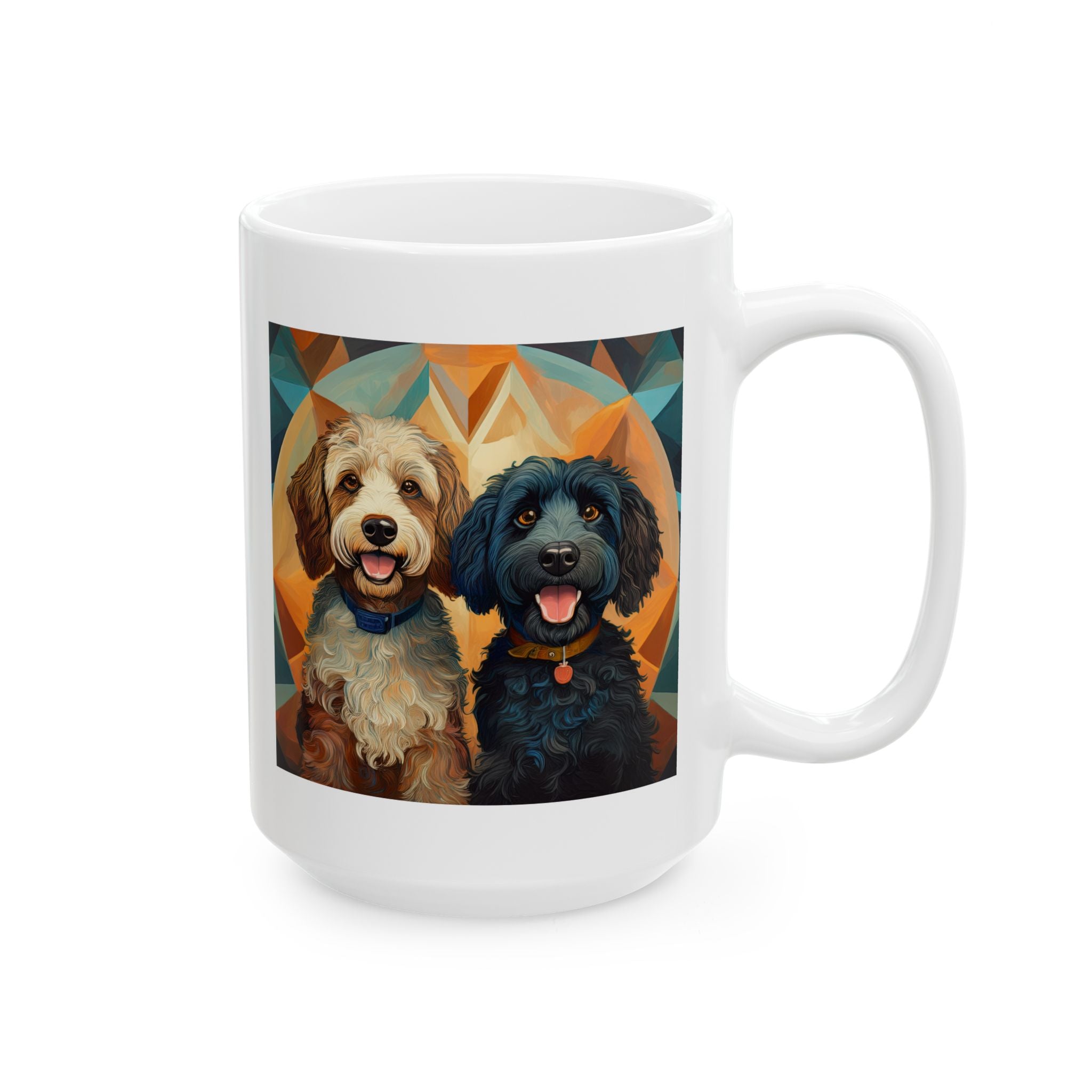 Doodles, Black & Tan Ceramic Mug, (11oz, 15oz)