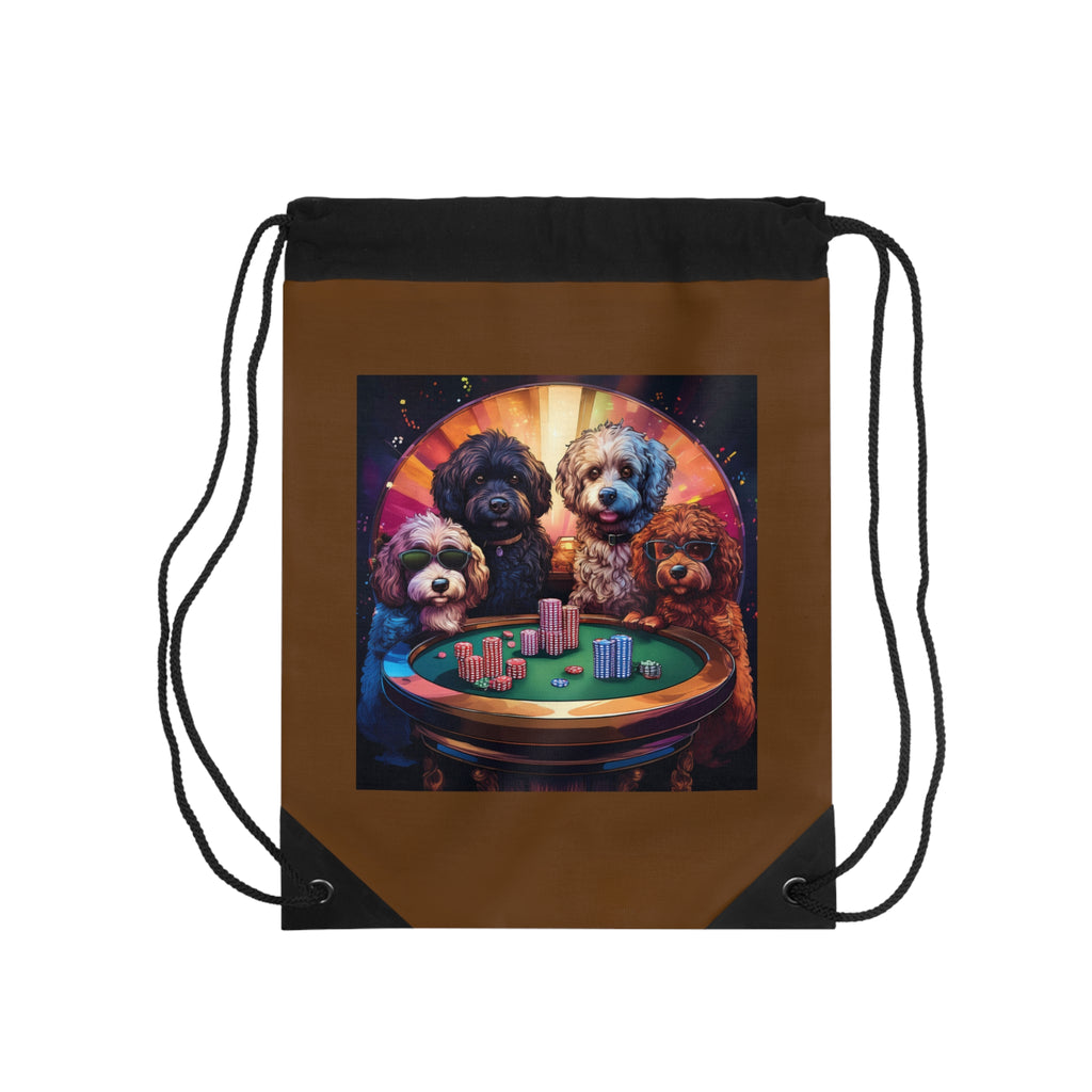 Doodle Poker Game Drawstring Bag
