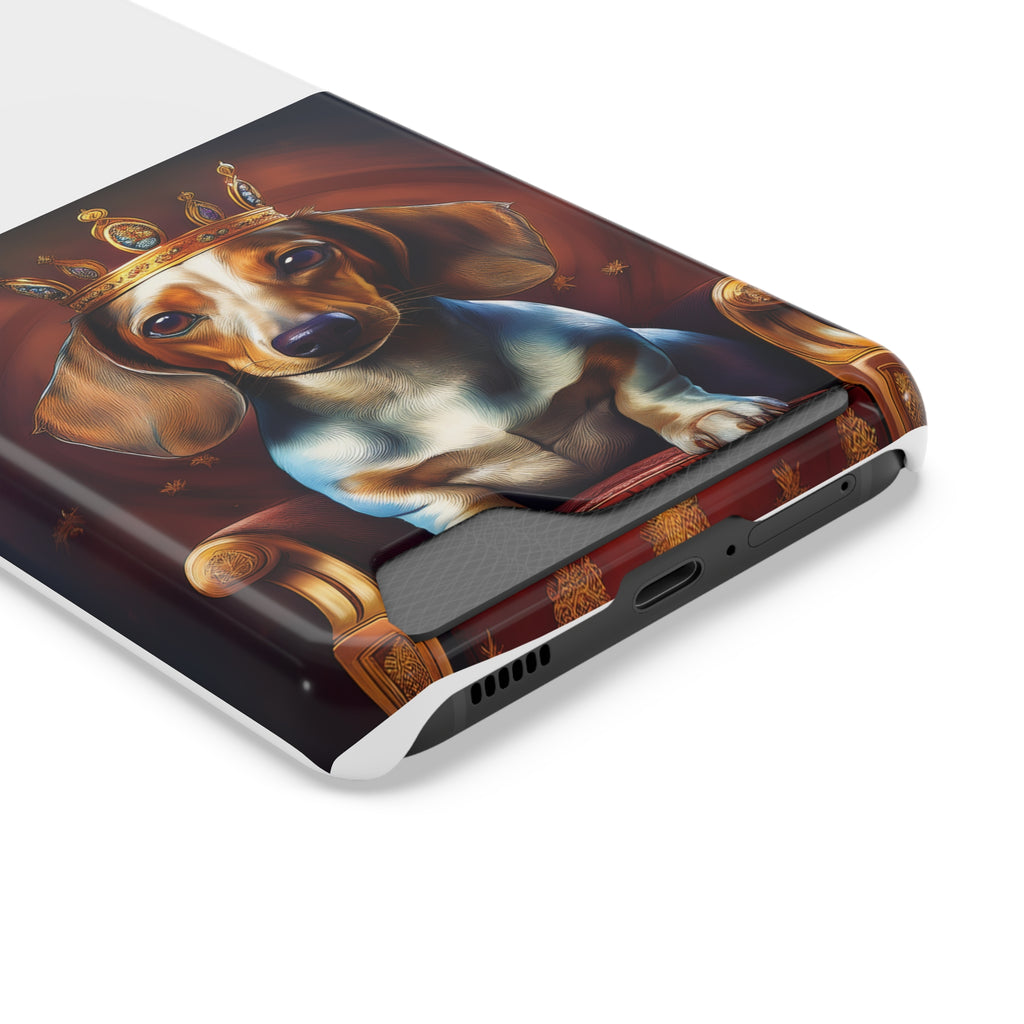 Dachshund Royal Phone Case with Card Holder