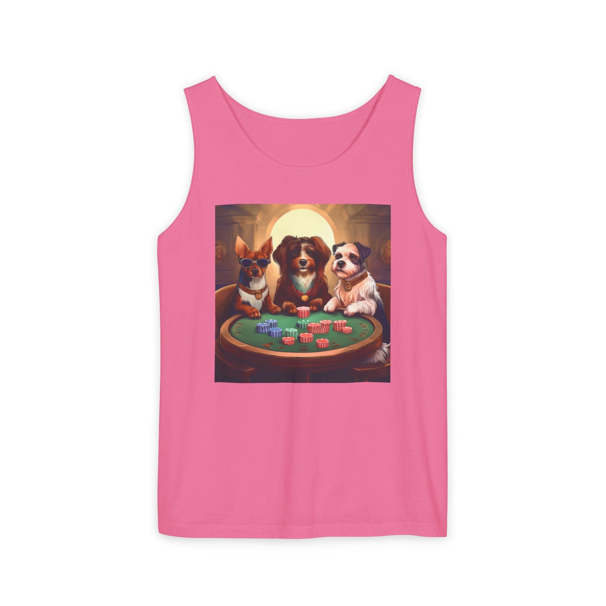 Puppy Poker Unisex Tank Top