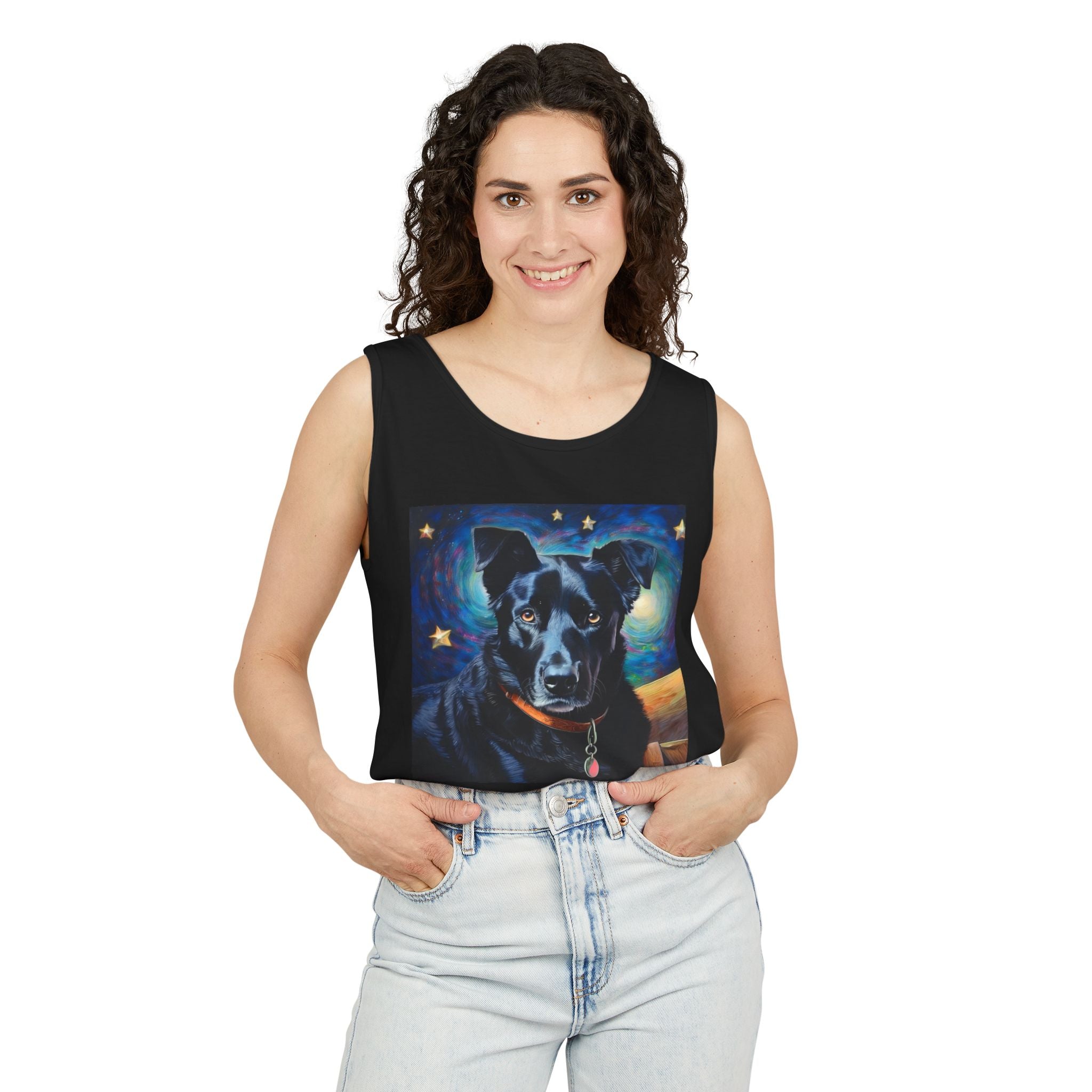 Black Shepherd Lab Stary Night Unisex Tank Top