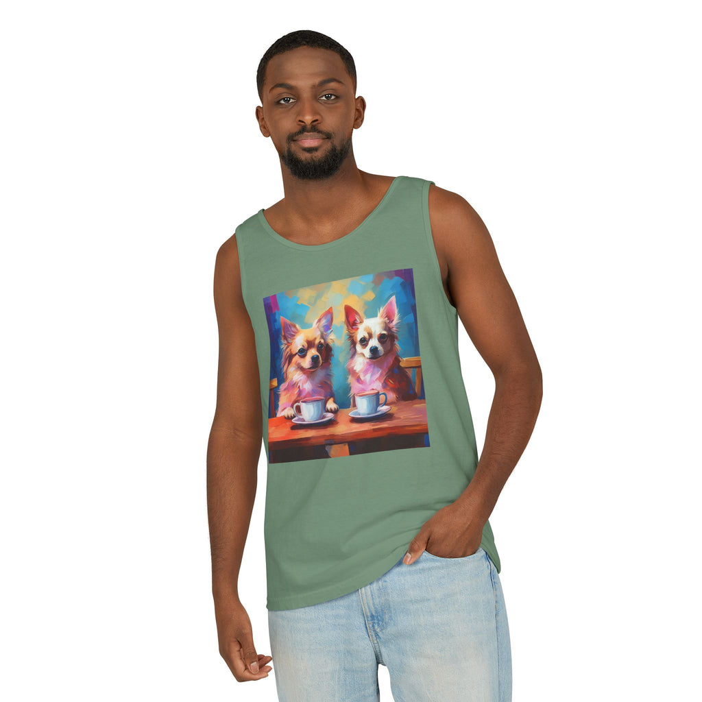 Cafe con Chihuahua Unisex Tank Top