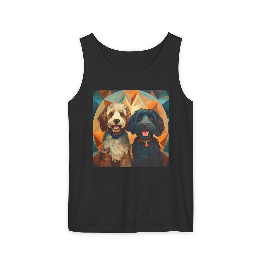Doodles, Black & Tan Tank Top