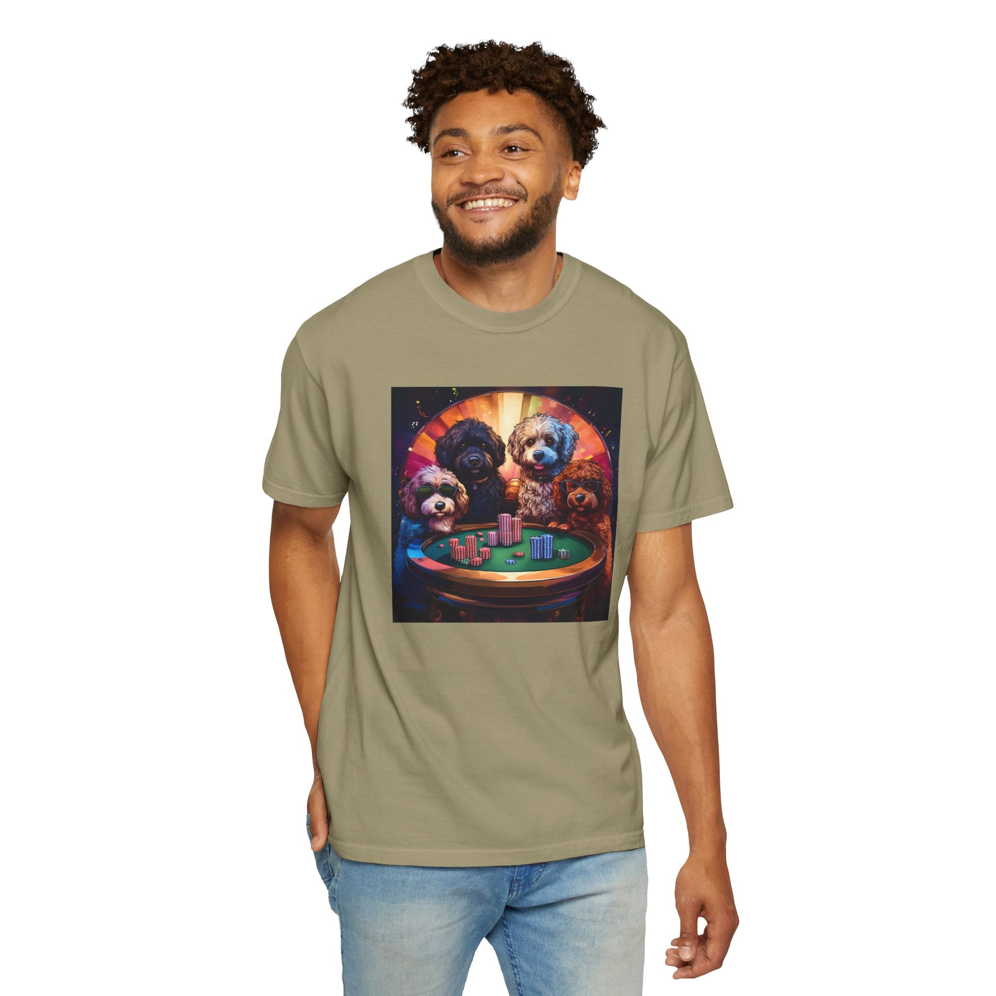 Doodle Poker Game Unisex Garment-Dyed T-shirt