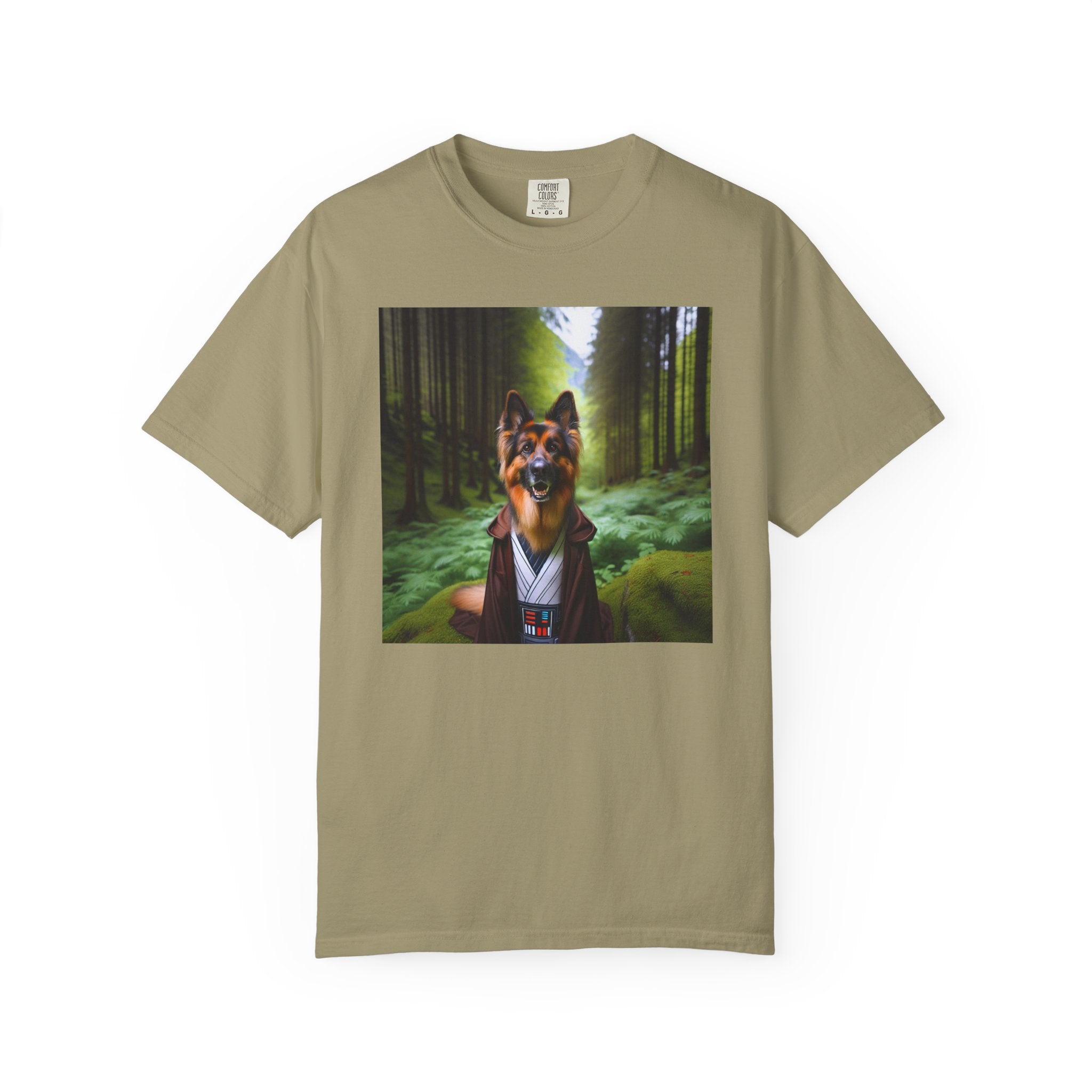 German Shepherd Forest Knight Unisex Garment-Dyed T-shirt