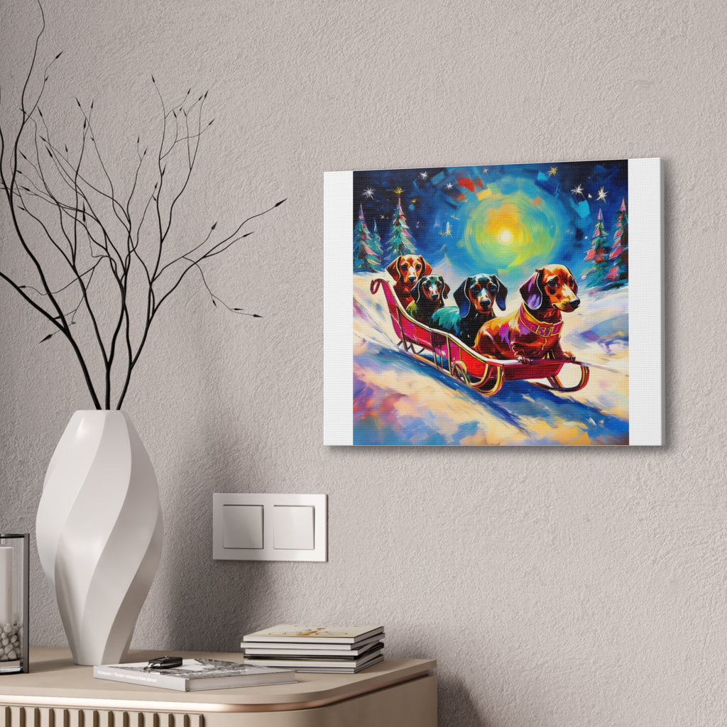Dachshund Night Sleighride