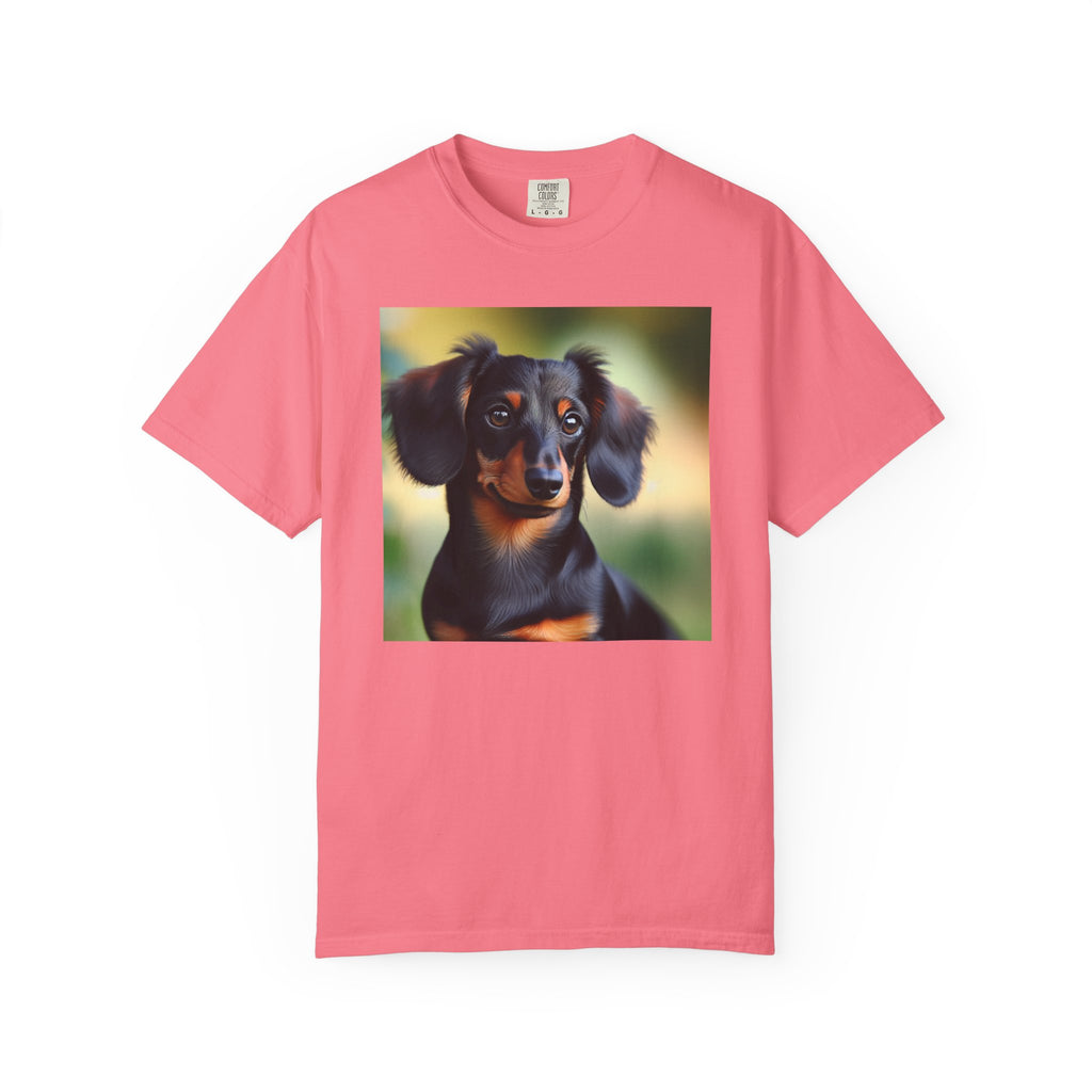 Black/Brown Dachshund Unisex Garment-Dyed T-shirt