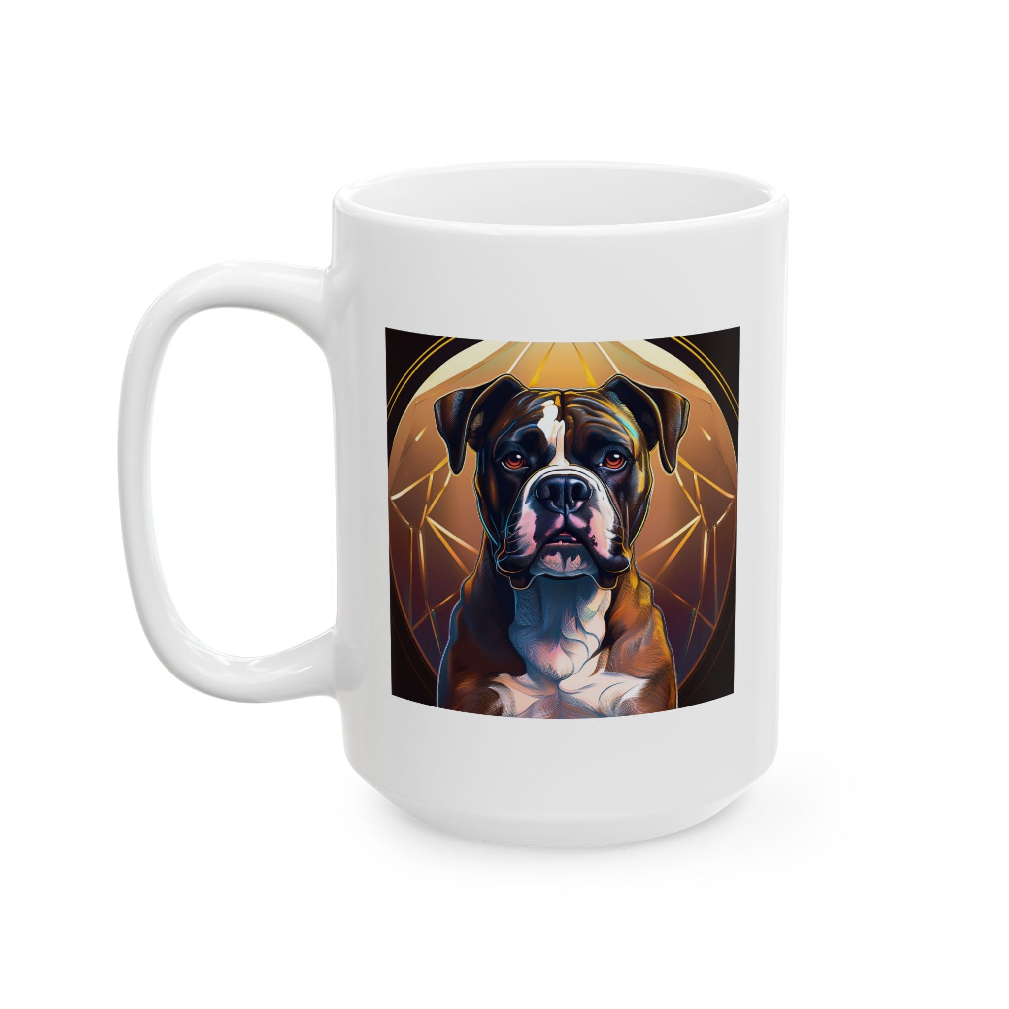 Brindle Gold Ceramic Mug, (11oz, 15oz)