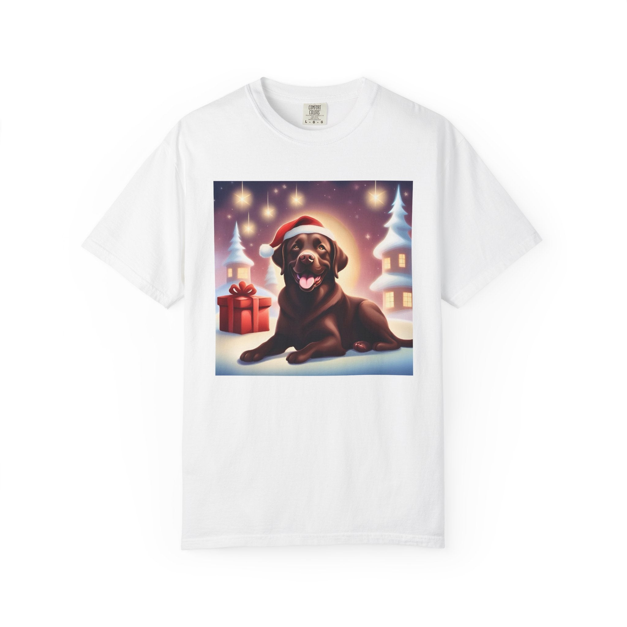 Chocolate Lab Holiday Unisex Garment-Dyed T-shirt