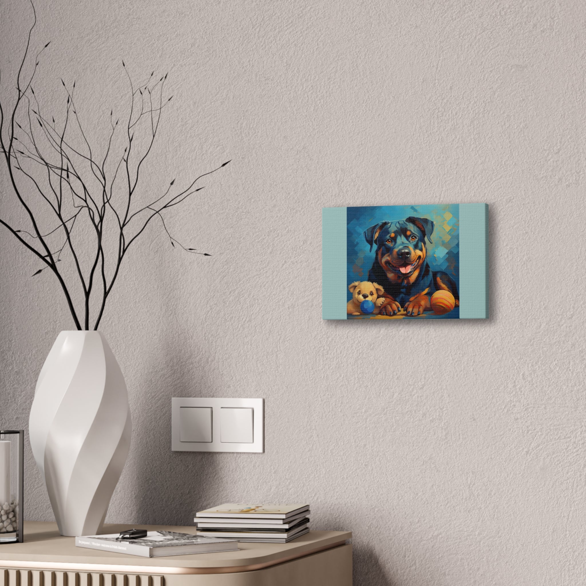 Rottweiler Canvas Painting