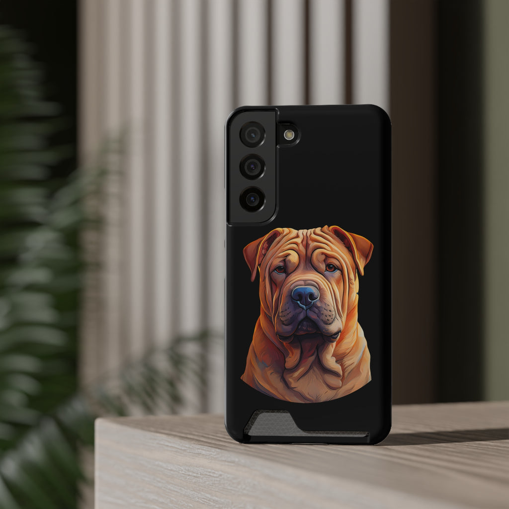 Shar Pei Phone Case with Card Holder