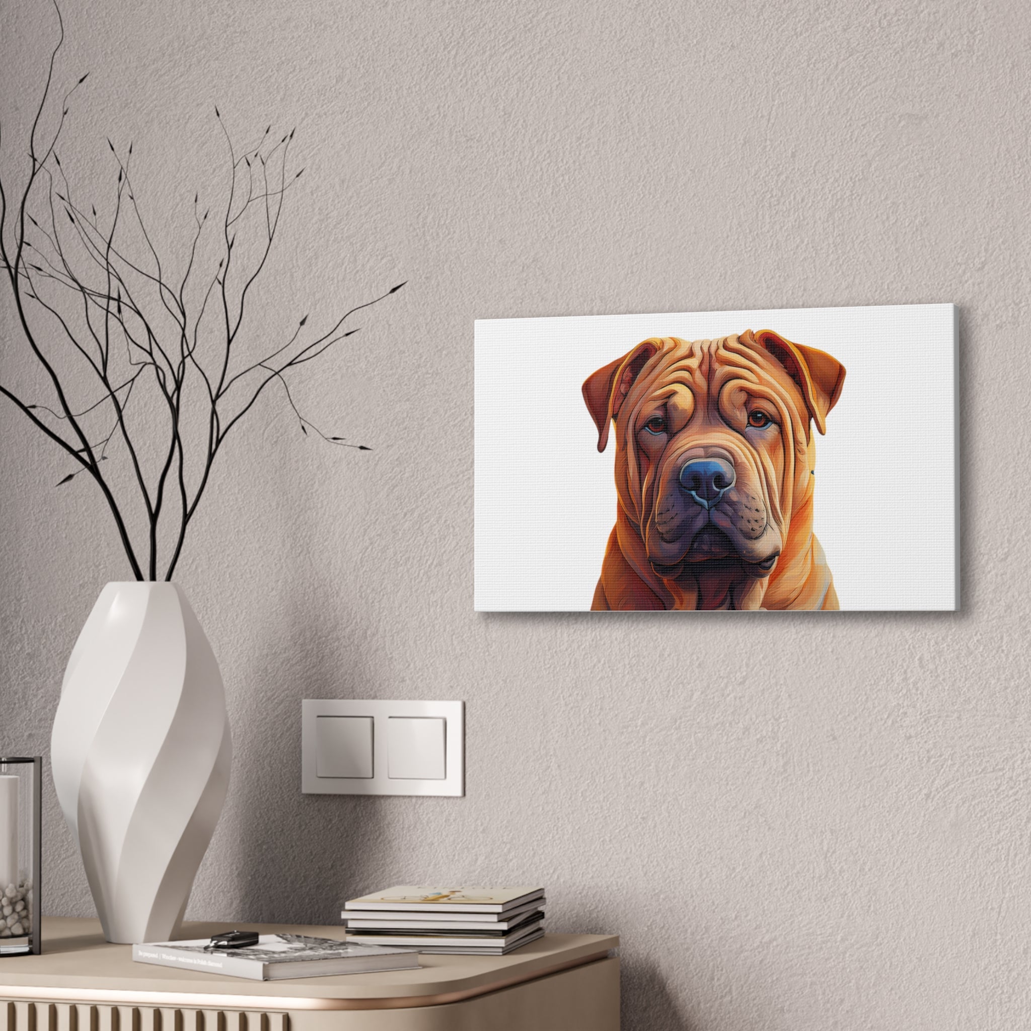Shar Pei Stretched, 0.75"