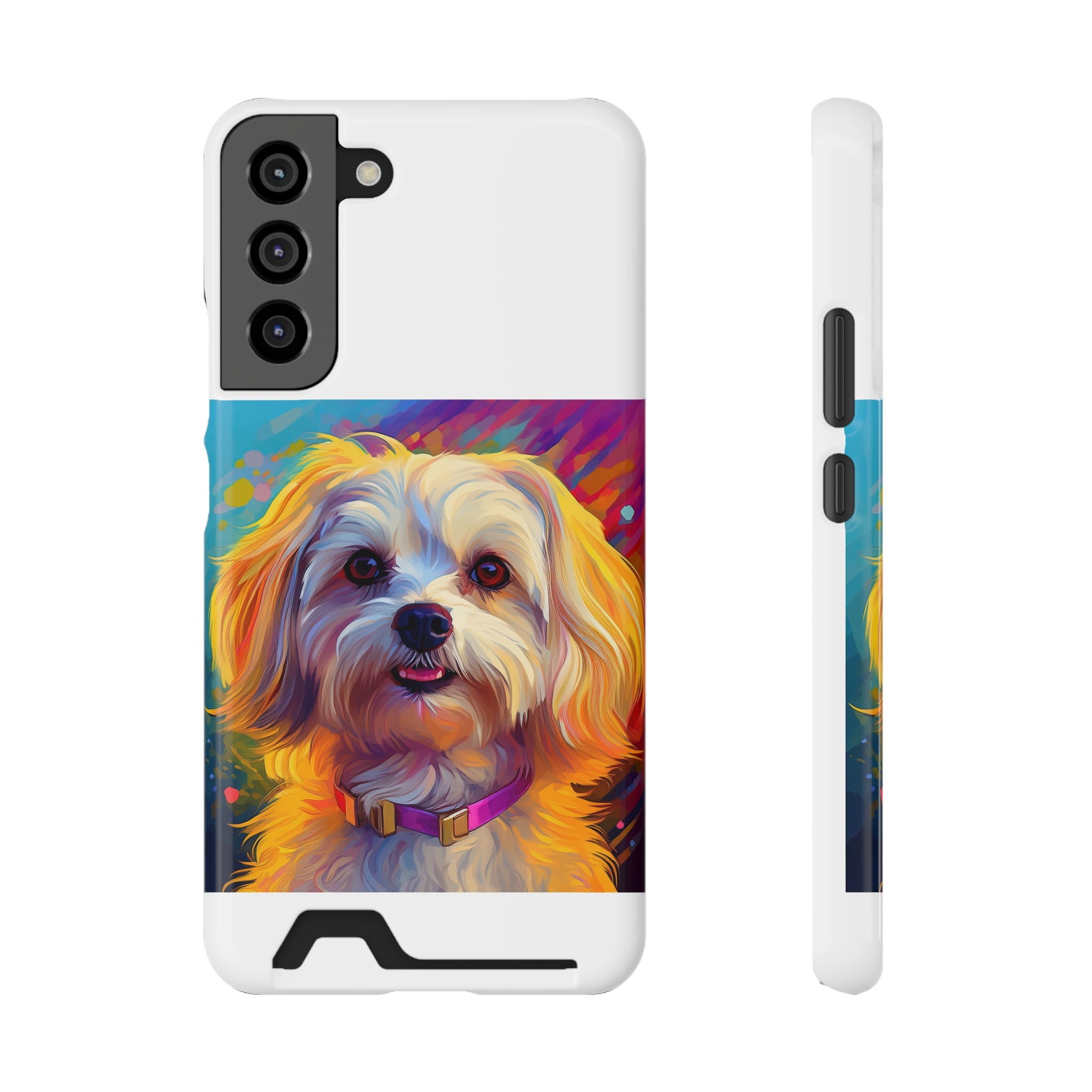 Havanese Phone Case with Card Holder