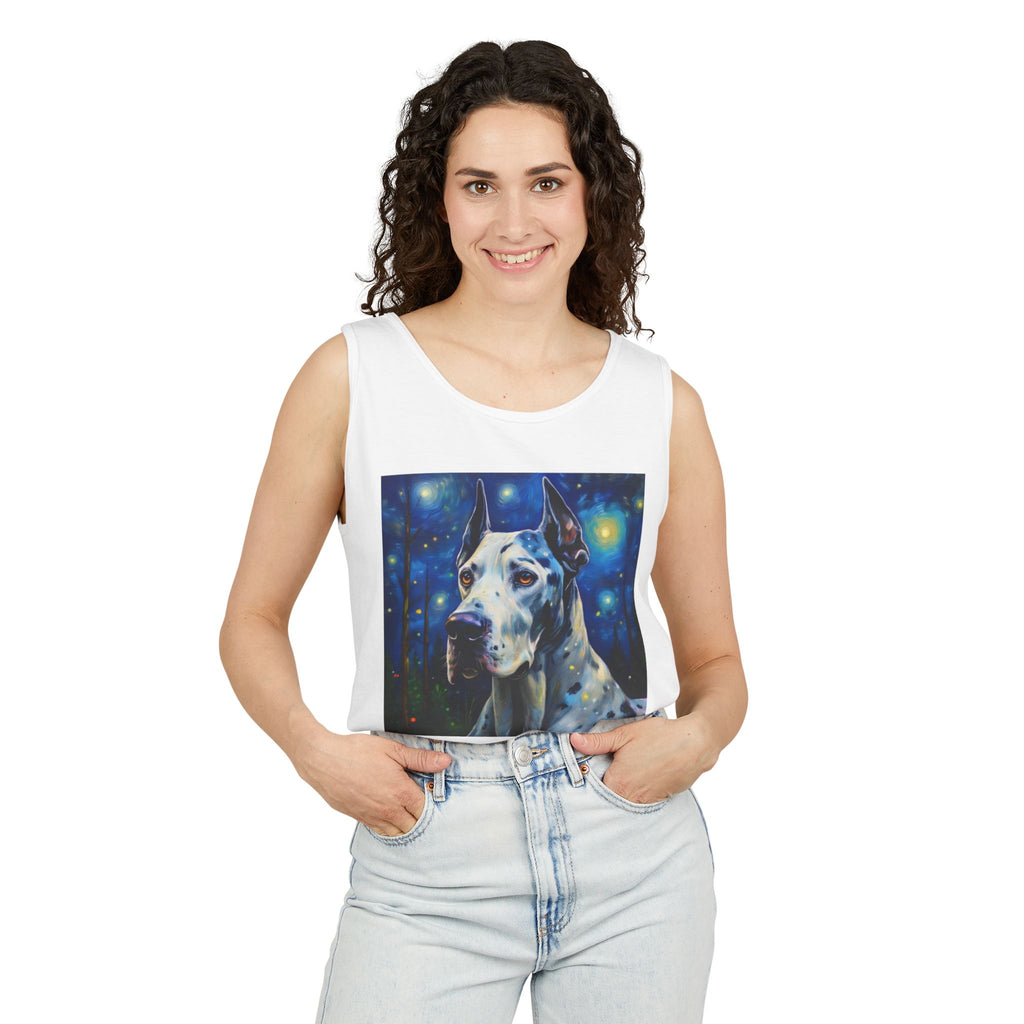 Great Dane Stary Night Unisex Tank Top
